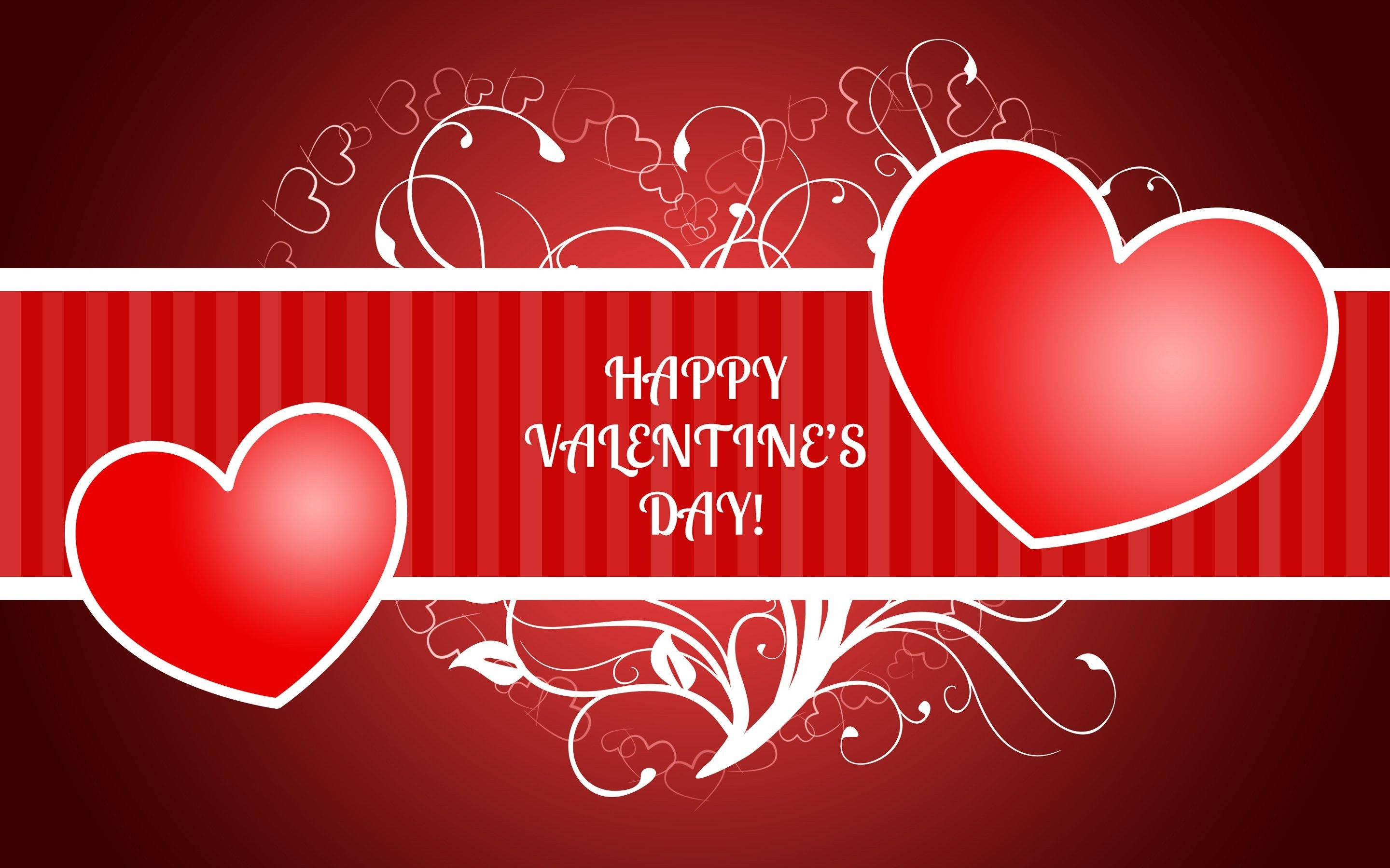 Fejr Valentinsdag med denne Farverige Buket af Hjerter Wallpapers