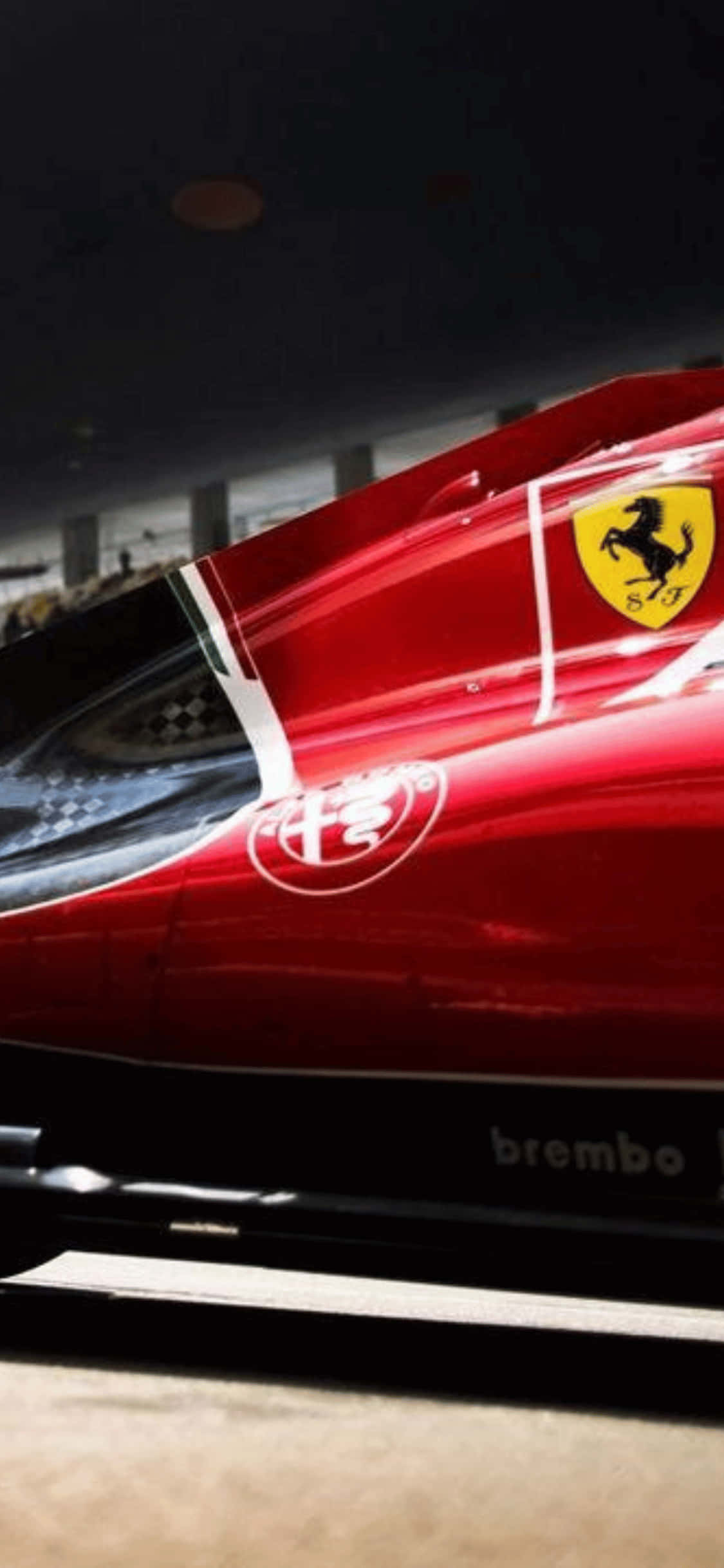 Ferrari i siden iPhone Xs F1 2018 Baggrund Wallpapers