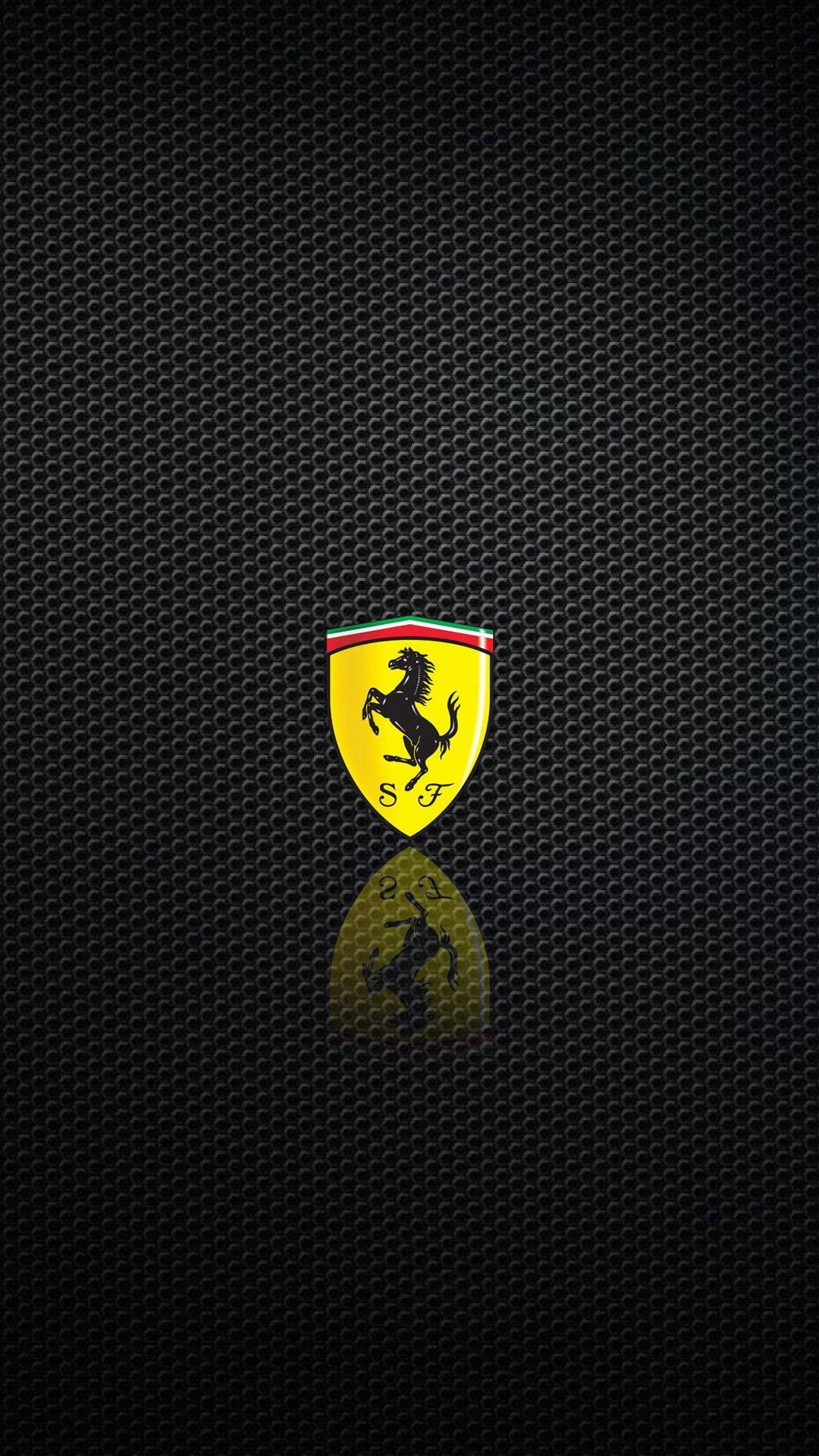 Ferrari Telefon Logo Sort Æstetik Wallpapers