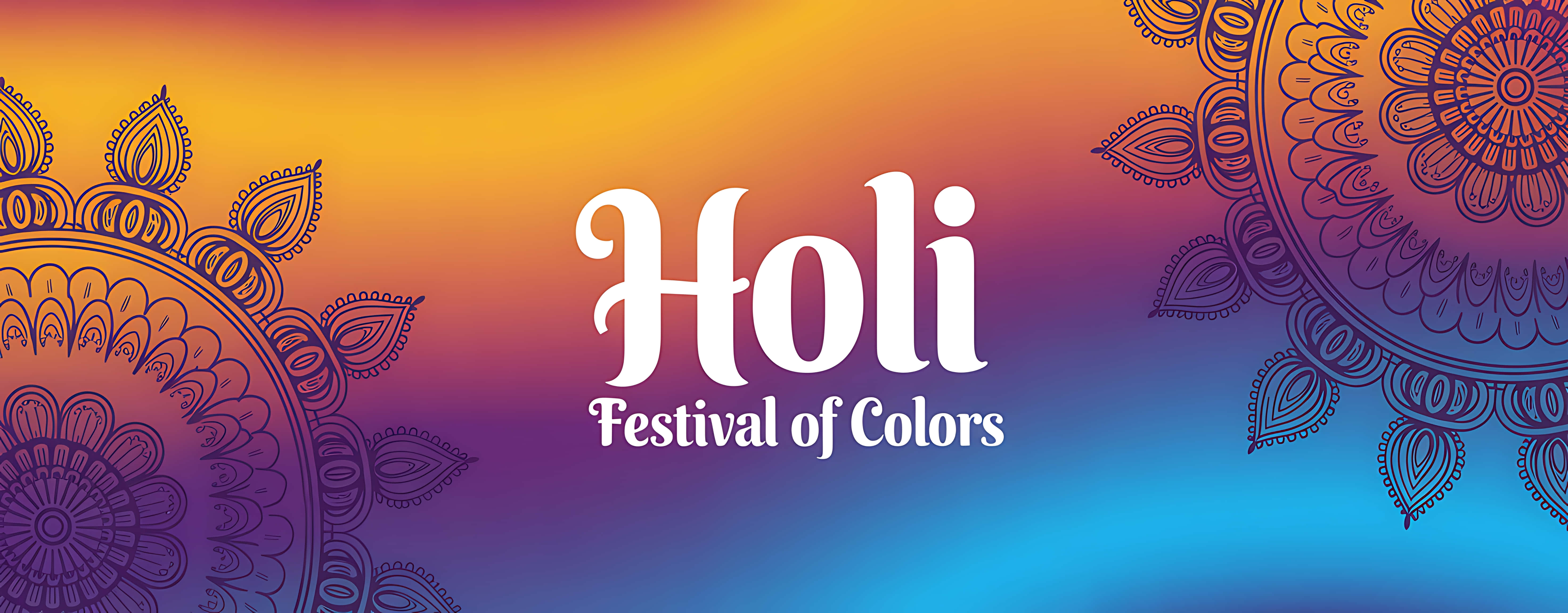 Festlig holi-farverfest baggrund Wallpapers