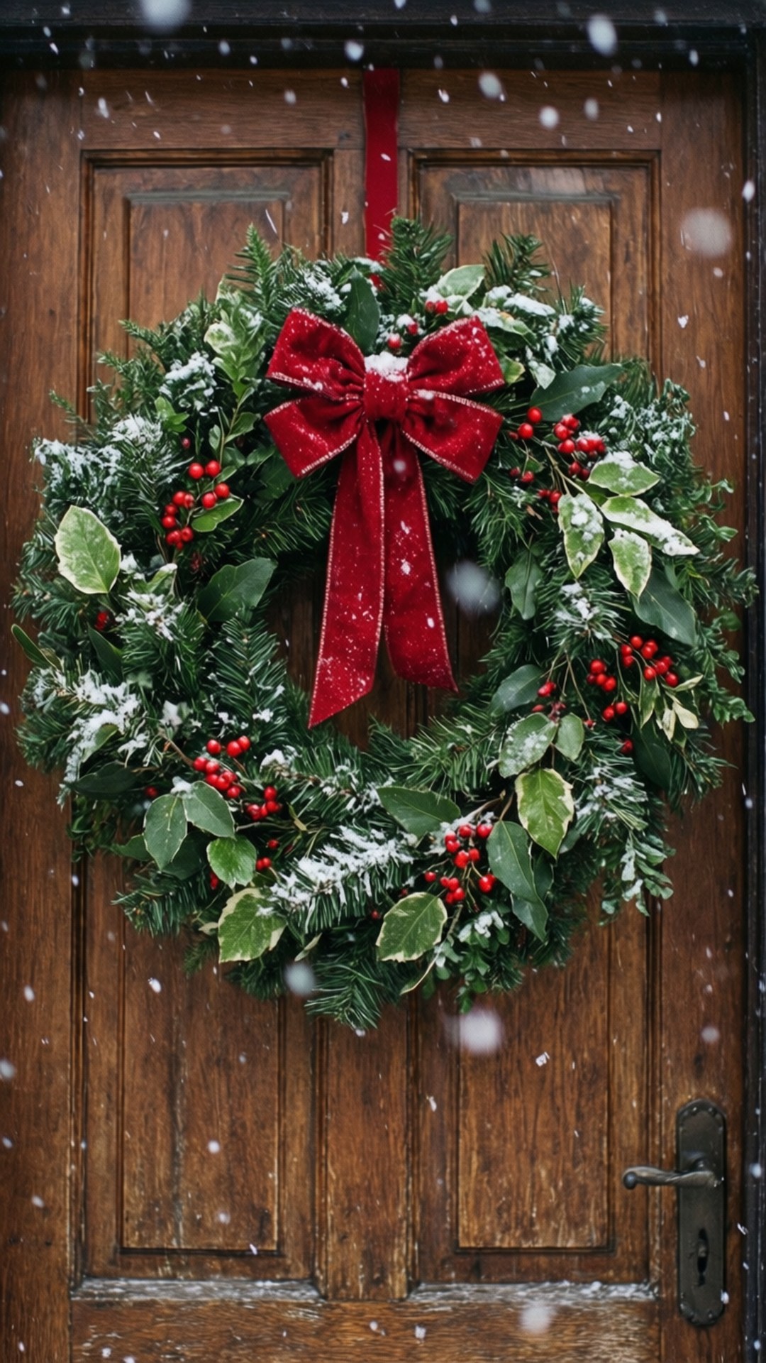 Festlig julekrans Wallpapers