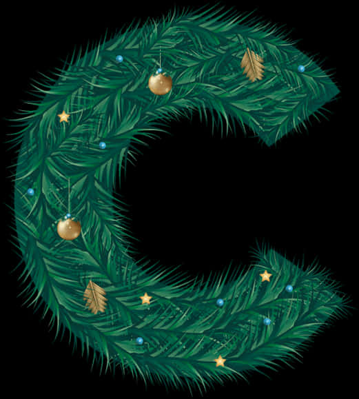 Festlig julekrans grafik Wallpapers
