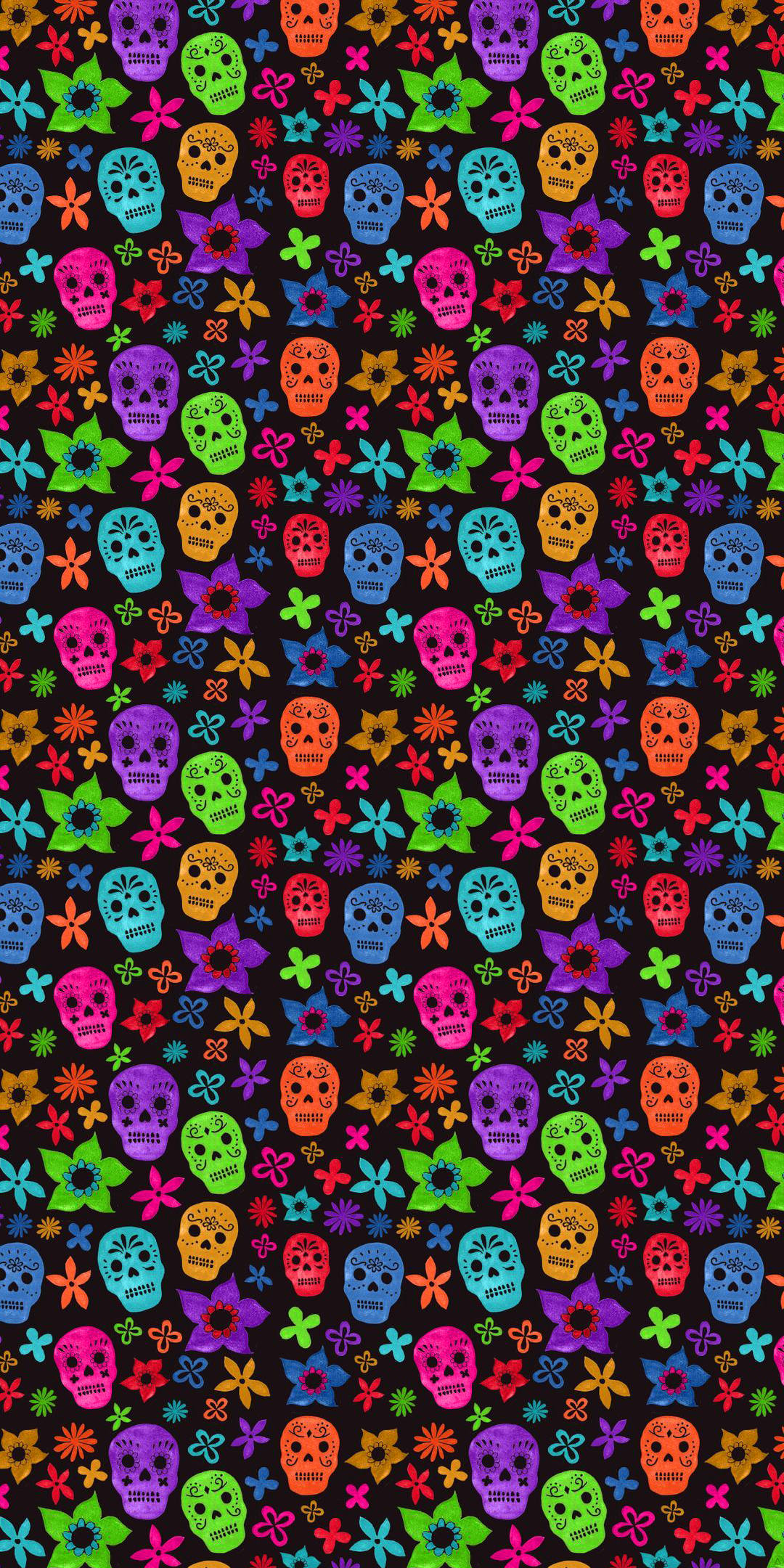 Festligt Day of the Dead-mønster Wallpapers