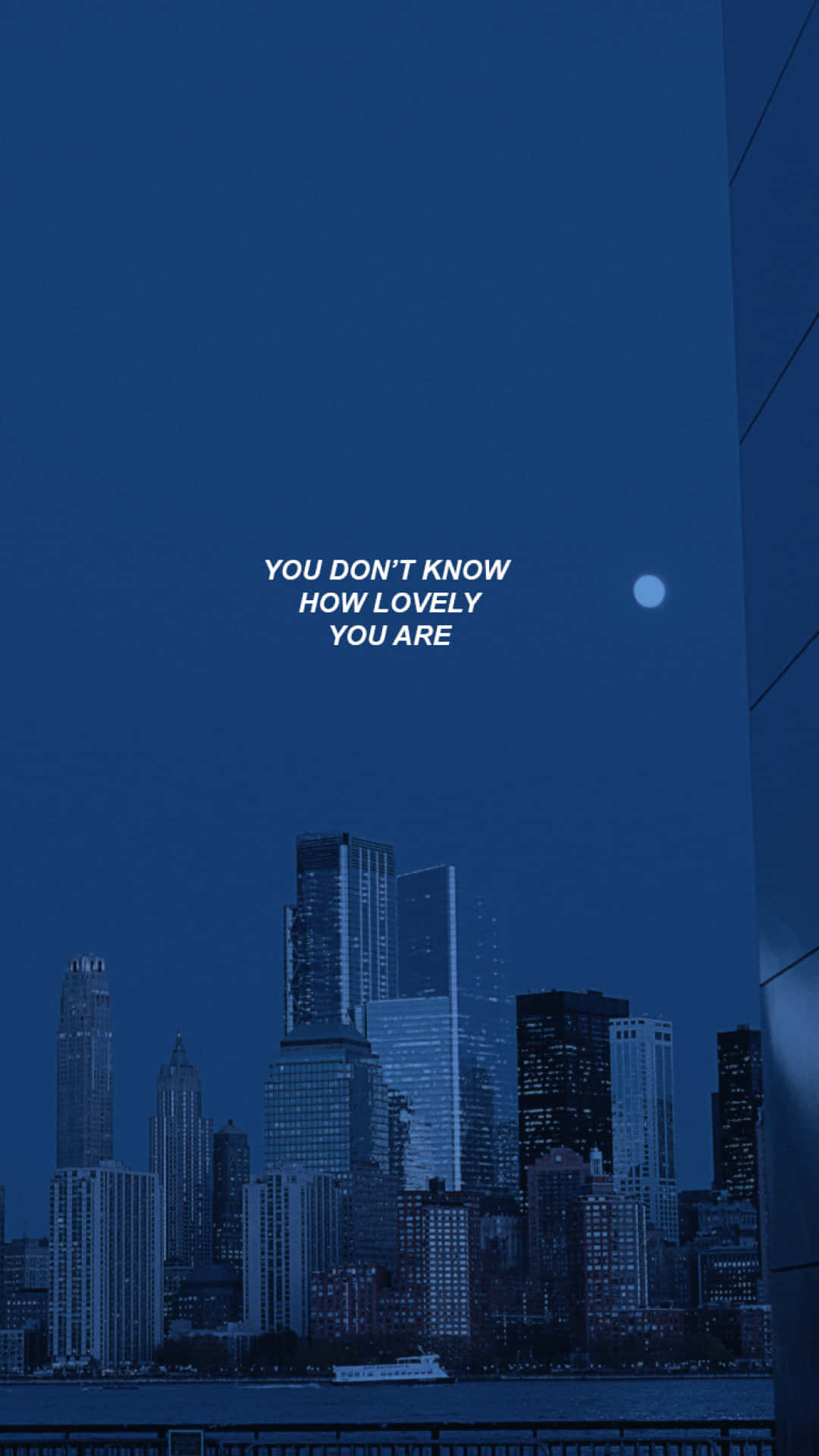 Find ro og skønhed med denne mørkeblå æstetik Wallpapers