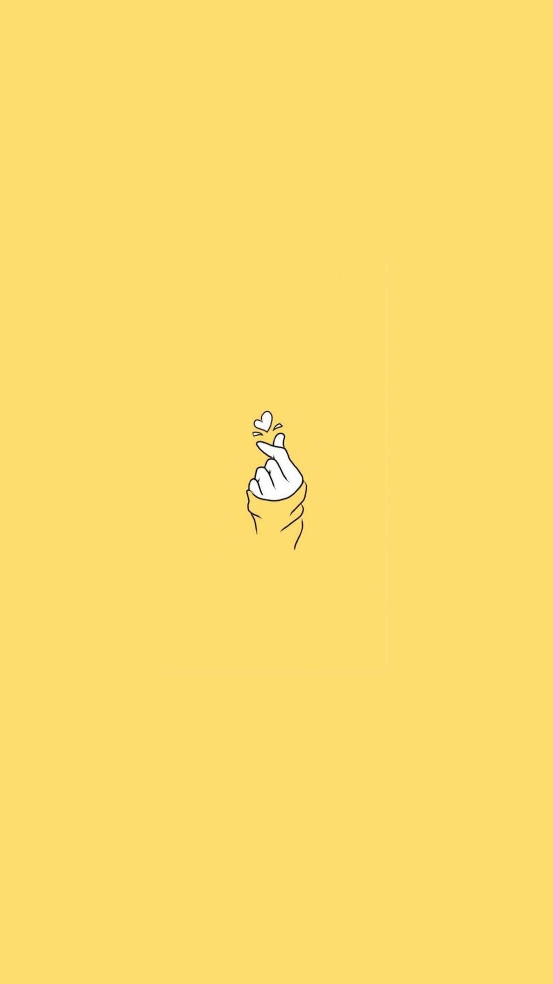 Finger Heart Pastel Gul Æstetik Wallpapers