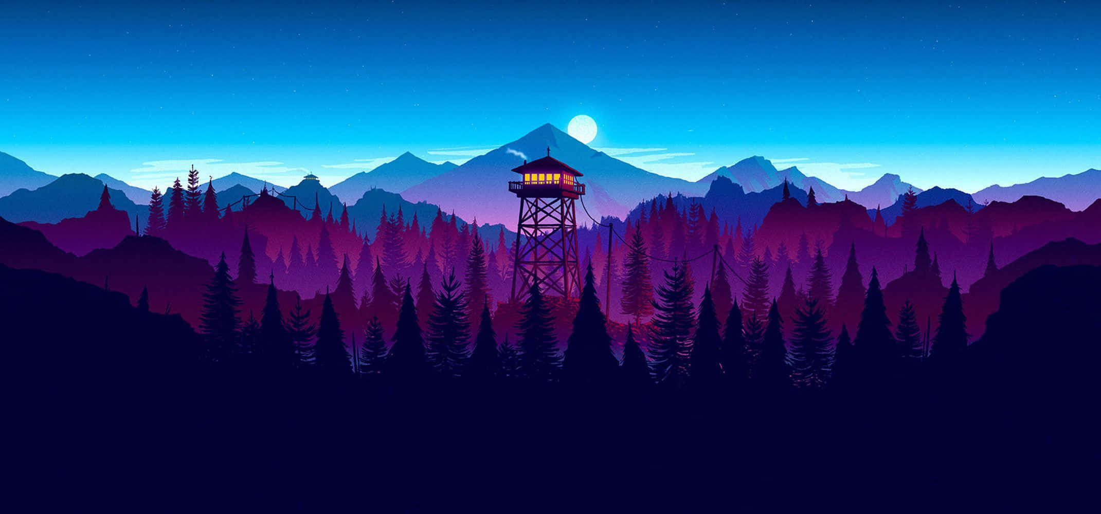 Firewatch-bjergene bedste skærmbaggrund Wallpapers