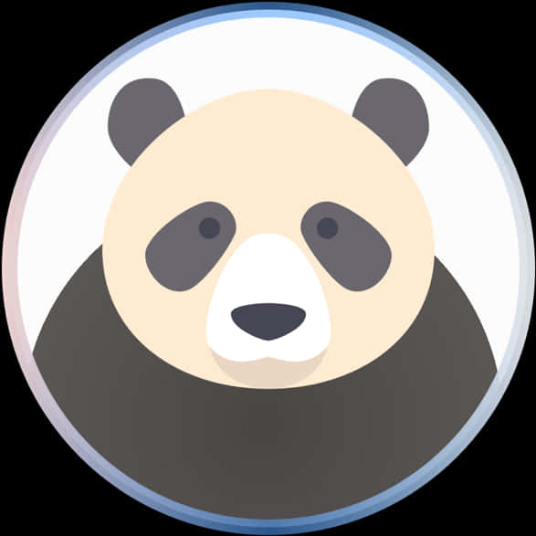 Fladt design panda-ikon Wallpapers