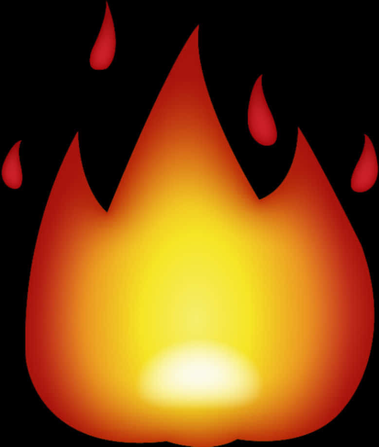 Flammende emoji-grafik Wallpapers