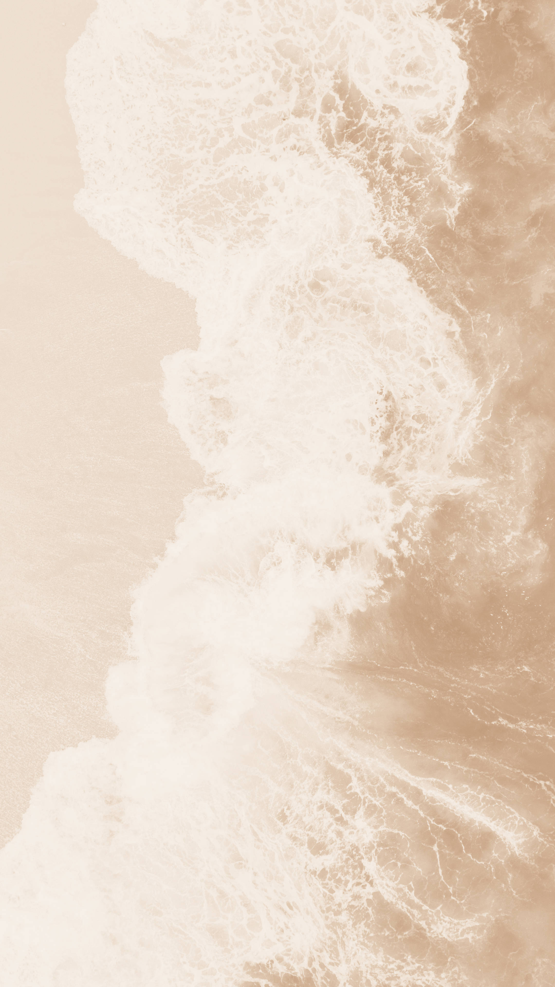 Flødefarvet æstetisk fugleperspektiv af strand Wallpapers