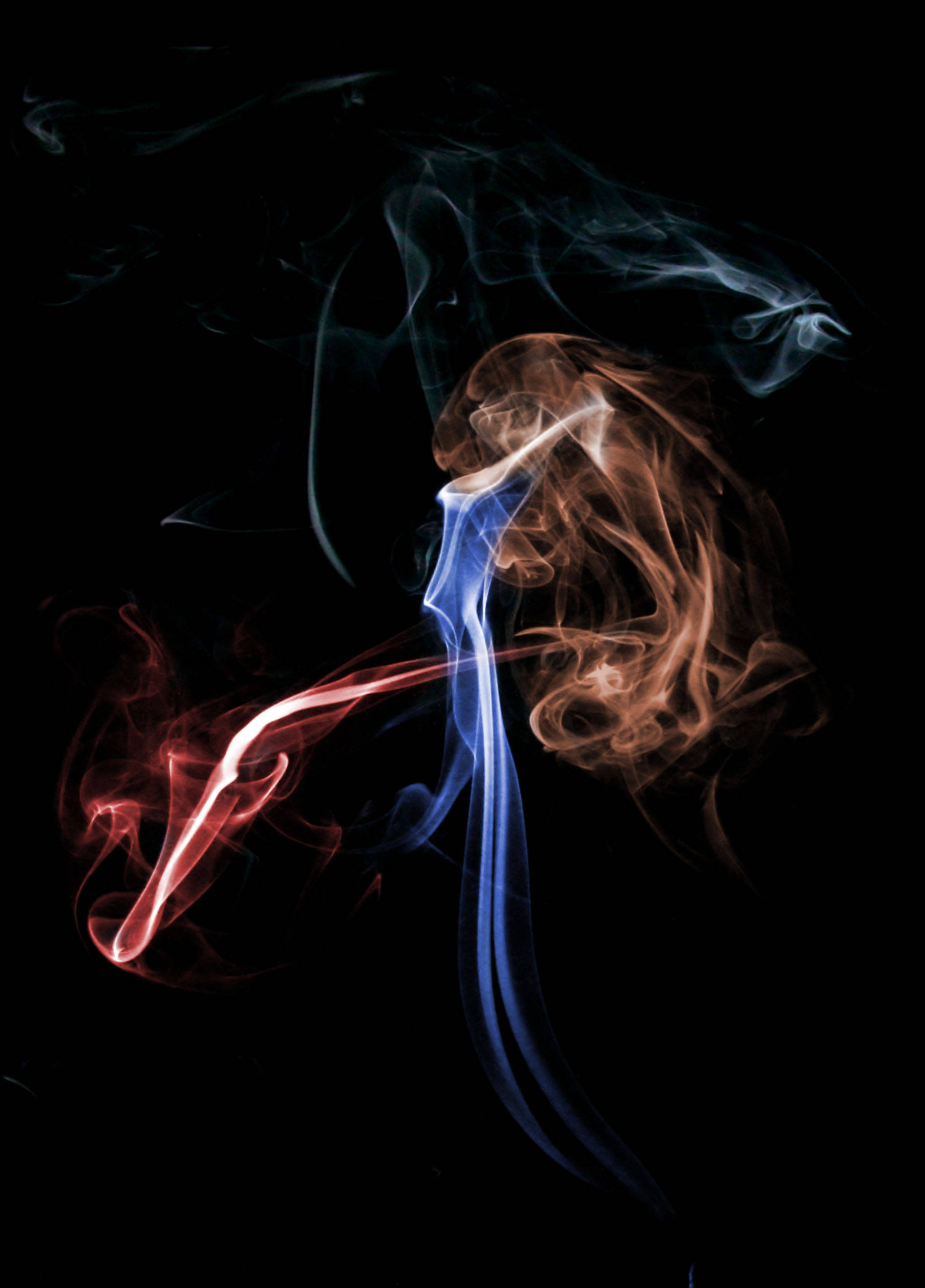 Flerfarvet røgkunst Wallpapers