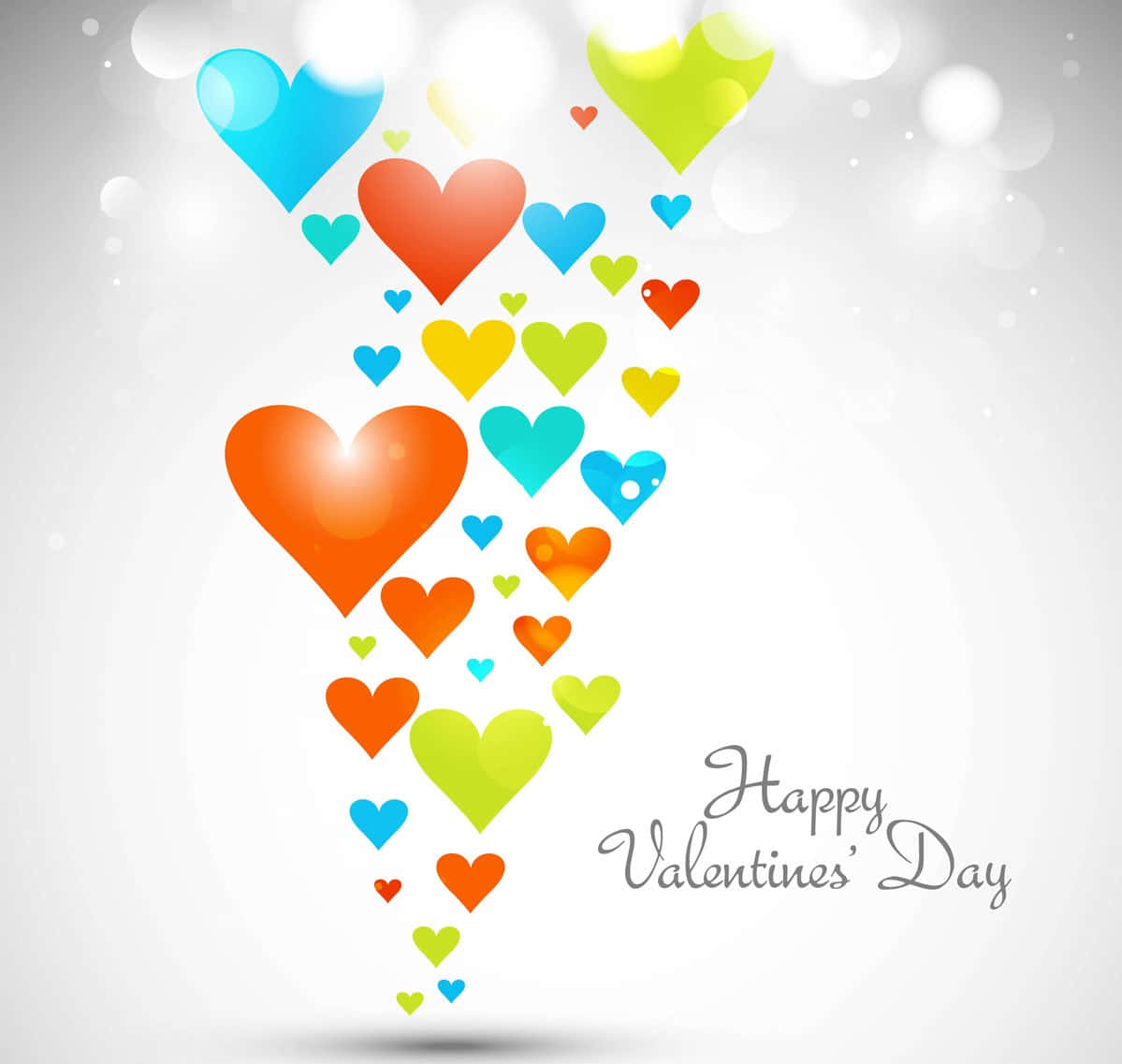 Flerfarvet sød Valentinsdagshilsen digital illustration Wallpapers