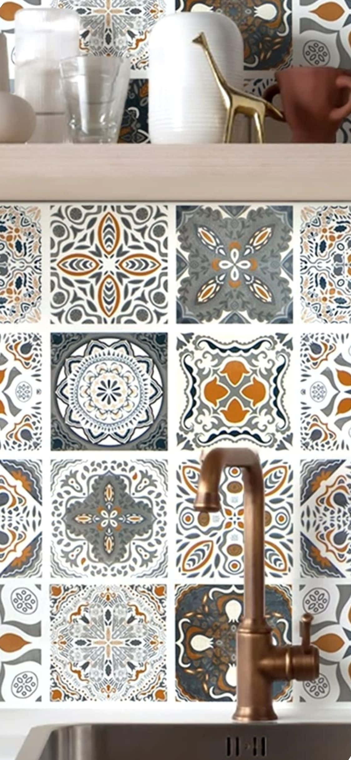 Fliseklistermærke iPhone X Køkkenbaggrund Wallpapers
