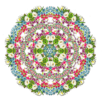 Floral Kaleidoscope Pattern Wallpapers