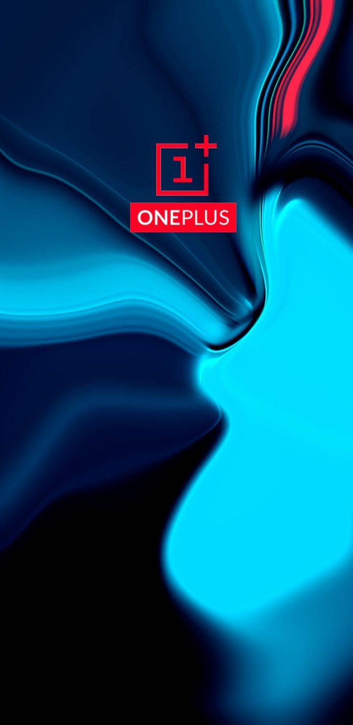 Flot OnePlus 9R med kølig blå abstrakt baggrund Wallpapers