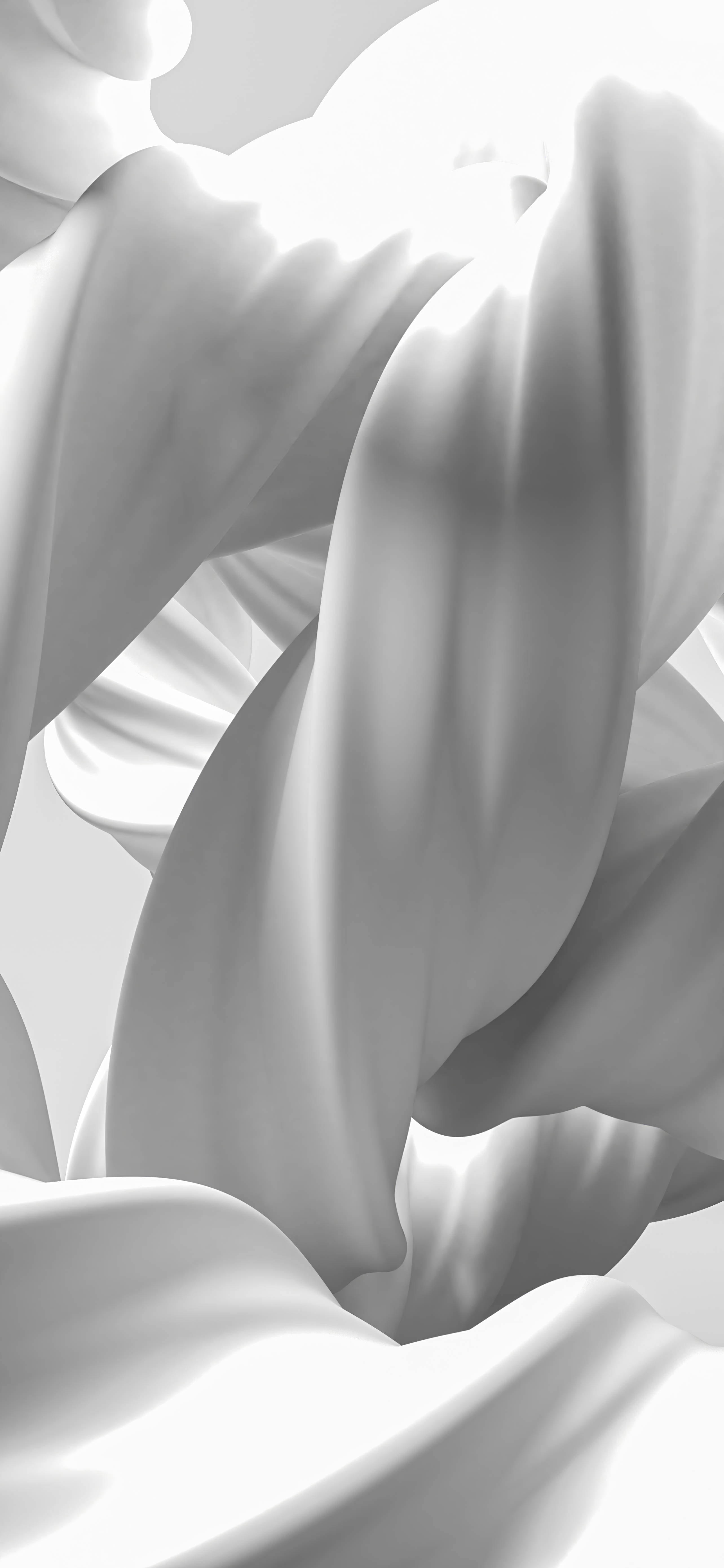 Fluid White Fabric Mobile 3D Wallpapers