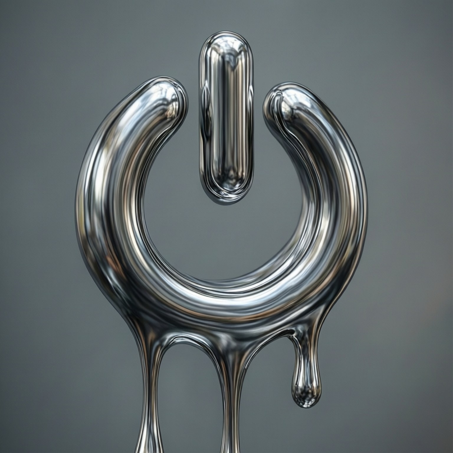 Flydende Metal Tændknap Wallpapers