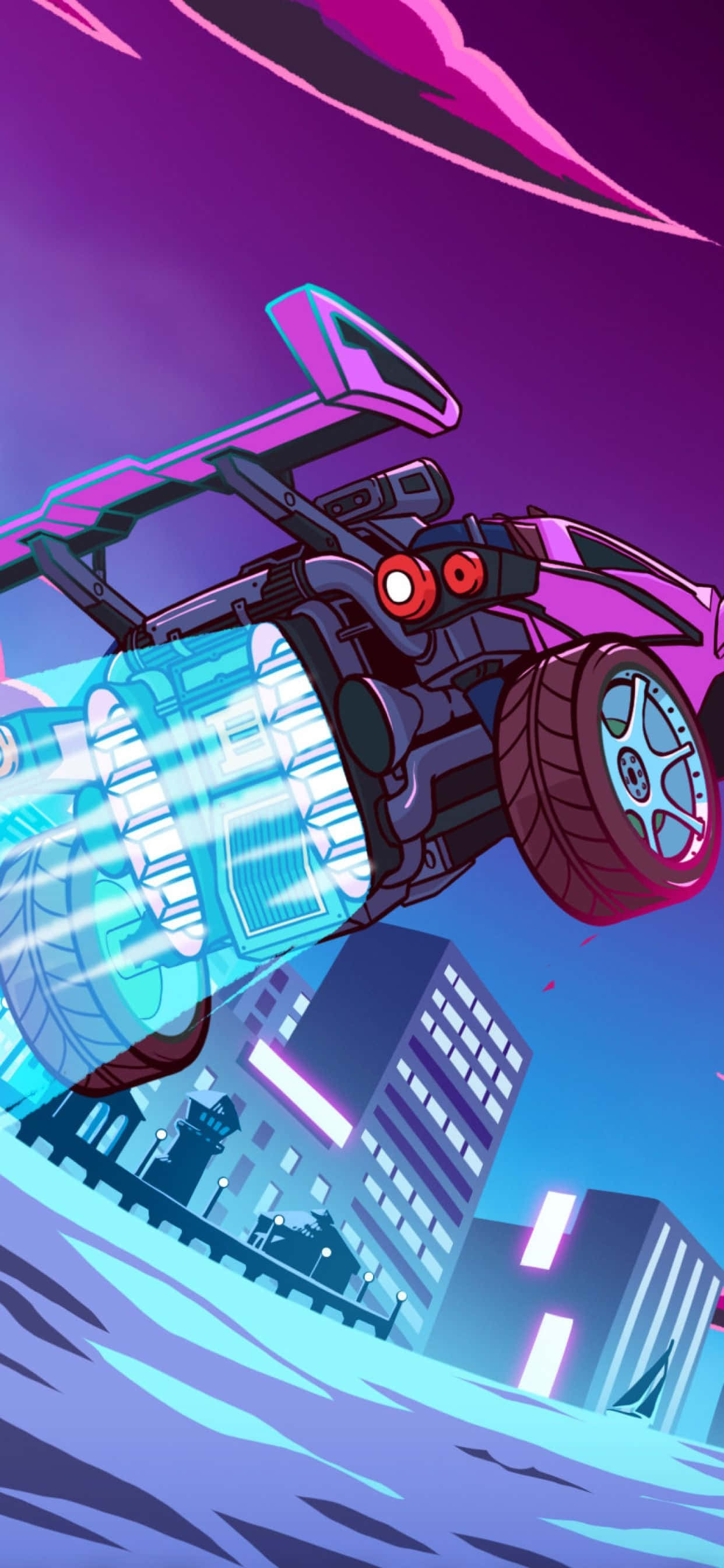 Flyv højt med iPhone Xs Max og Rocket League Wallpapers