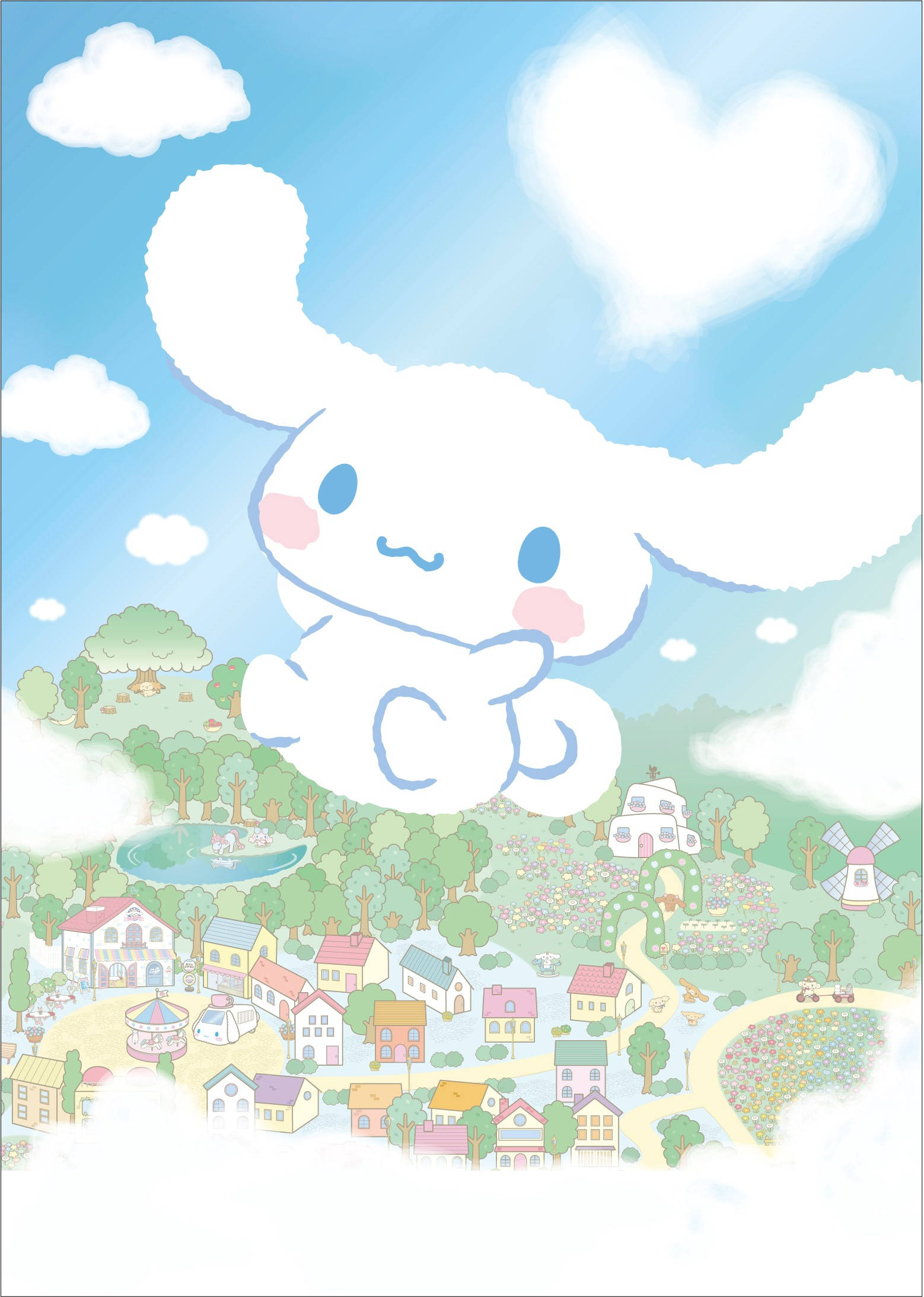 Flyvende Cinnamoroll kunst Wallpapers