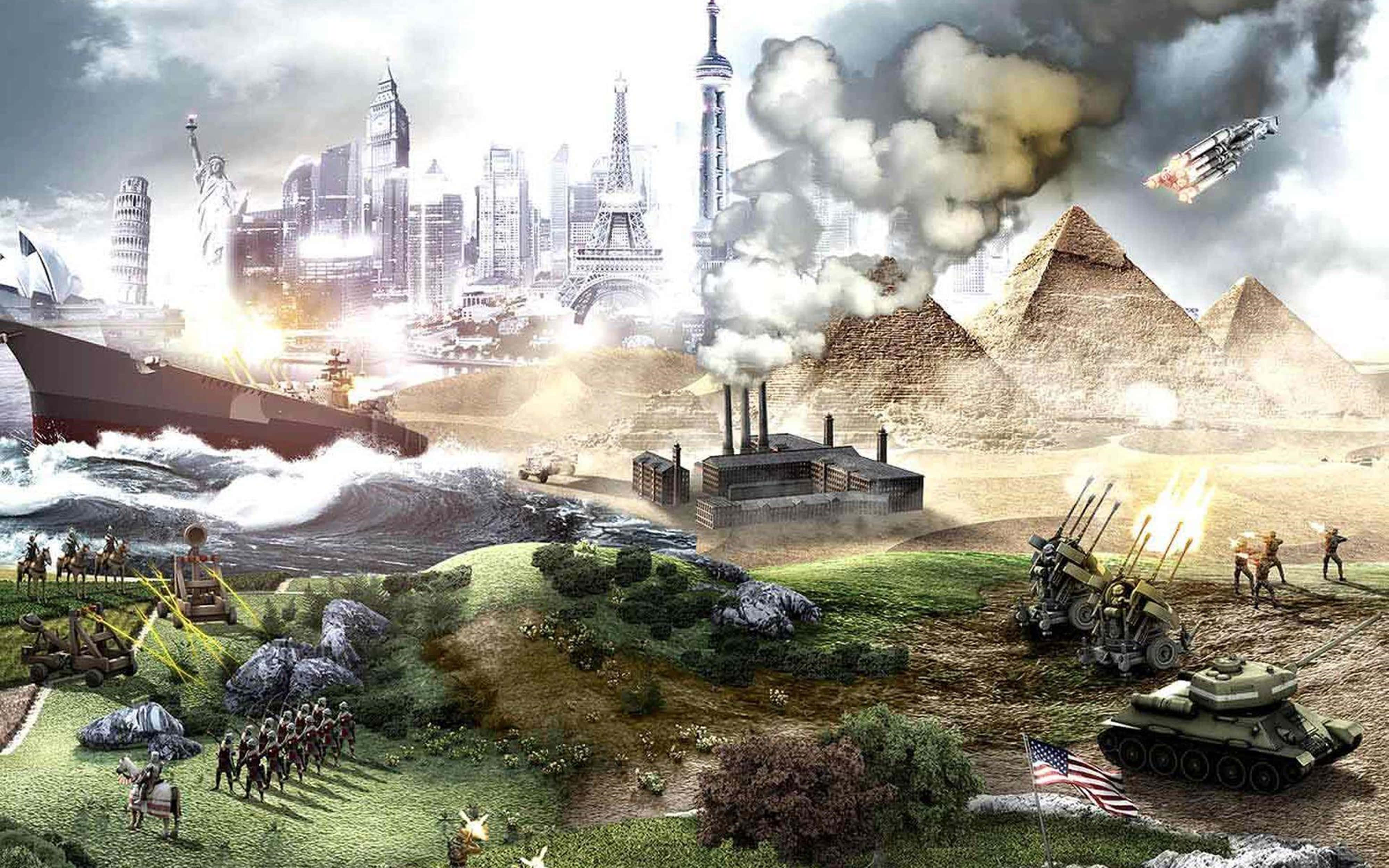 Fængslende Civilization V gameplay-baggrund i komplet 4K-opløsning. Wallpapers