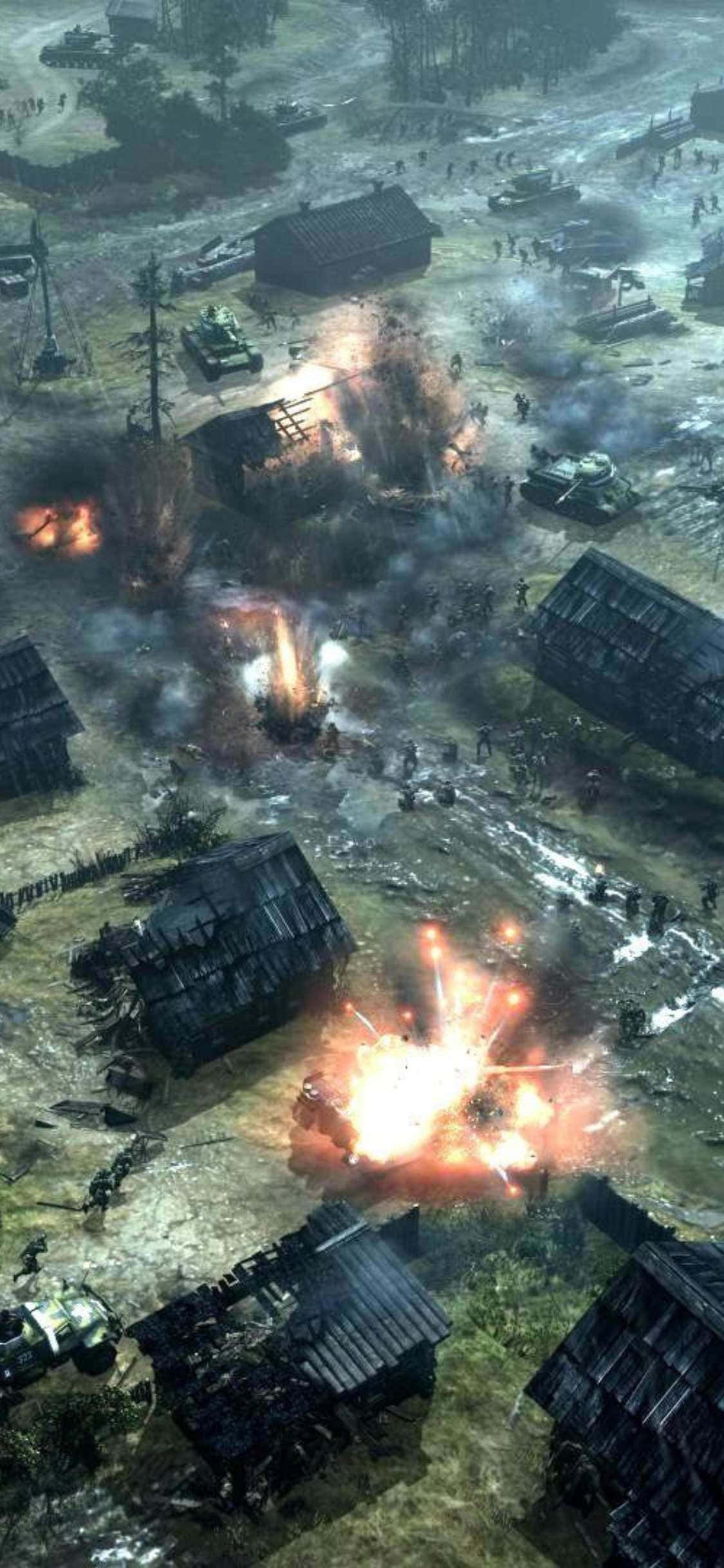 Fængslende krigsspil på iPhone XS: Company of Heroes 2 Wallpapers