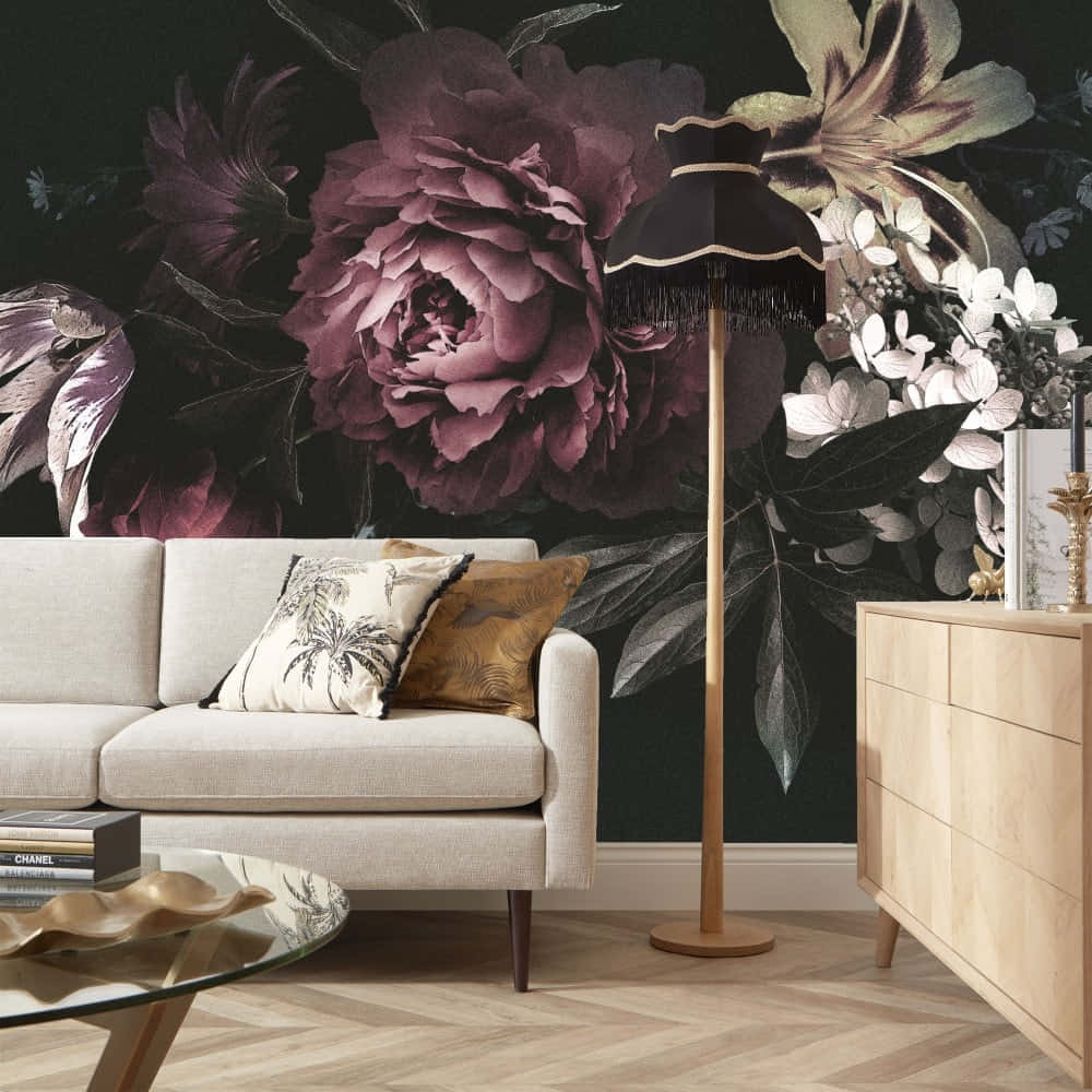 Fængslende mørk blomsterbaggrund Wallpapers