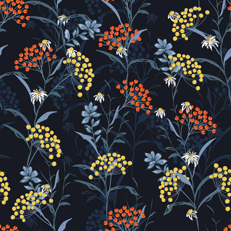 Fængslende Mørk Blomsterbaggrund Wallpapers