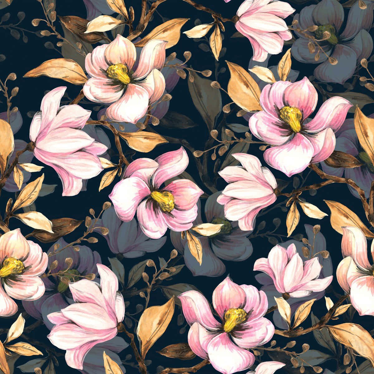 Fængslende mørk blomsterbaggrund Wallpapers