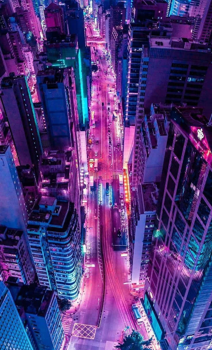 Fængslende nat i neonbyen Wallpapers