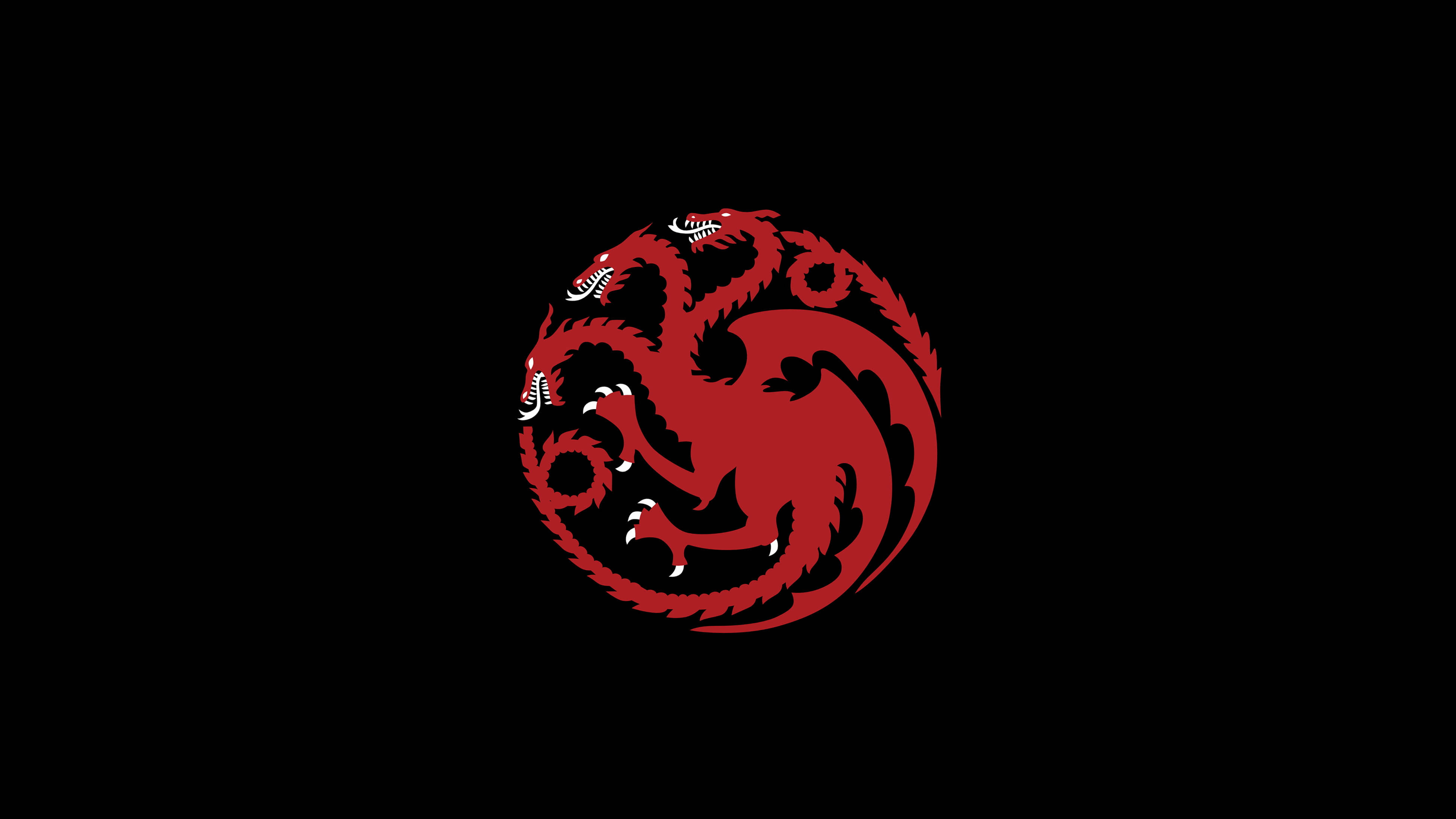 Fængslende trehovedet drage-logo til iPhone-baggrund Wallpapers