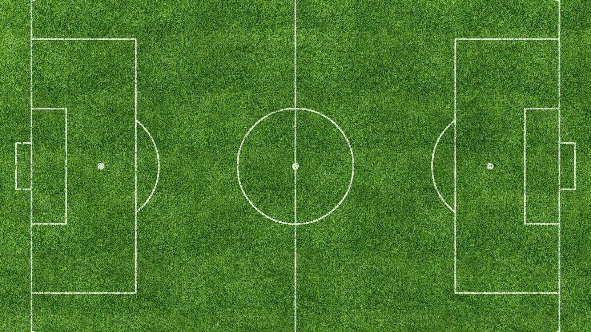 Fodboldbane hvide markeringer skrivebordsbaggrund. — Fodbold Wallpapers