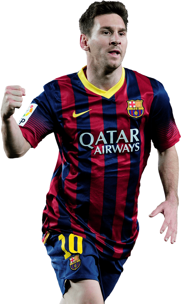 Fodboldspiller i aktion med Barcelona-trøje Wallpapers