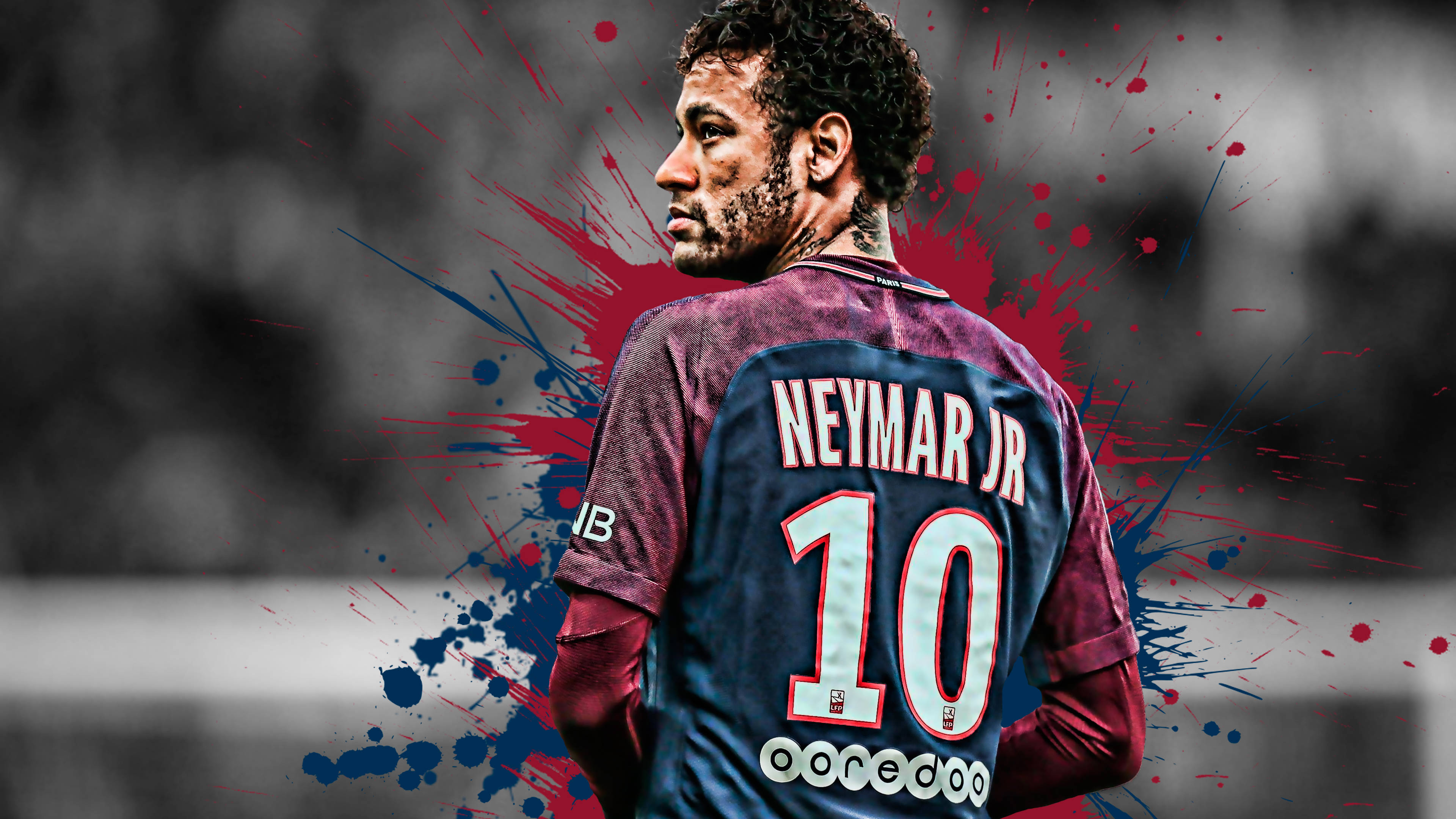 Fodboldspillere Neymar bagfra Wallpapers