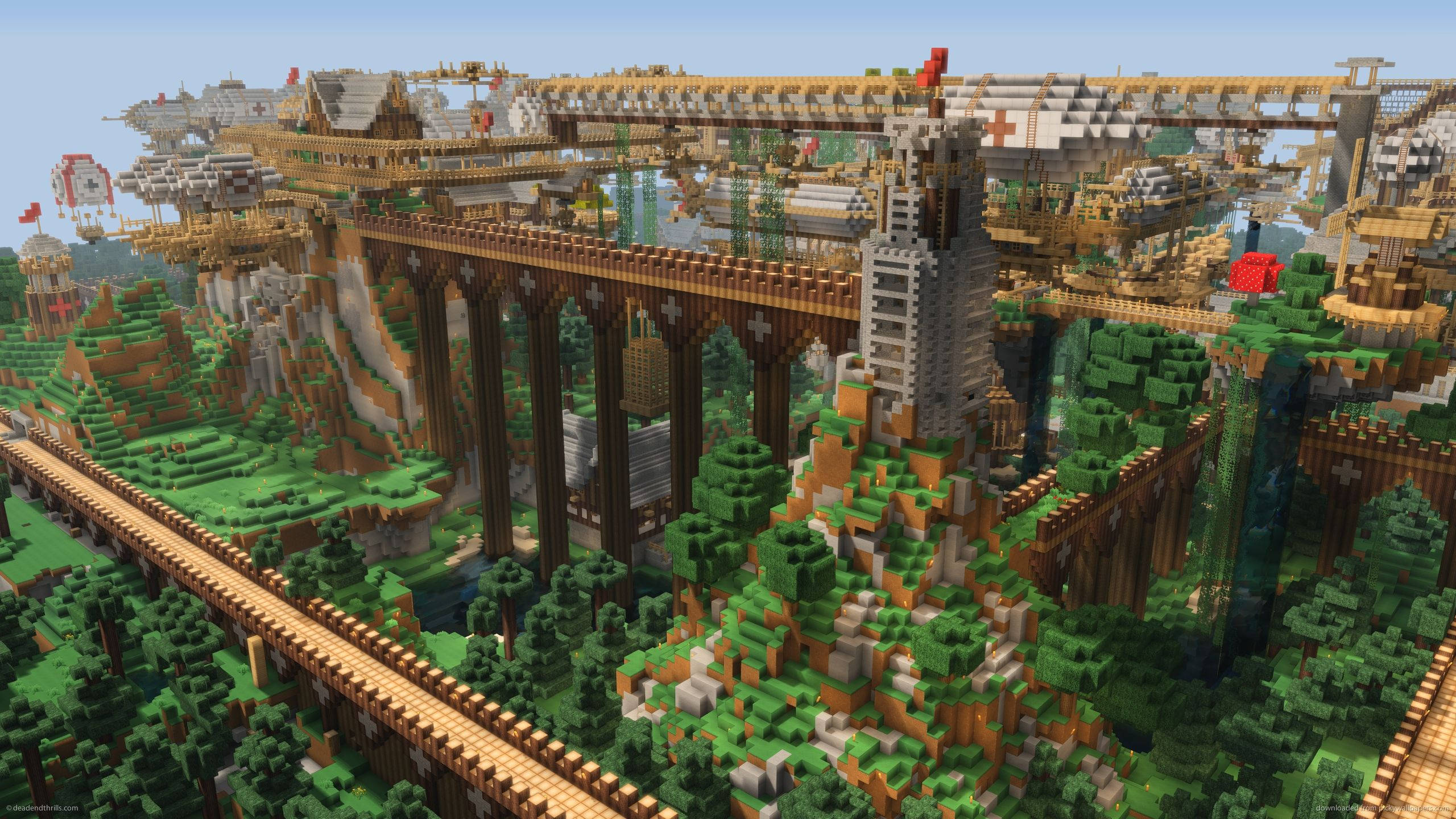Forbinder verden - Den Store Mur i Minecraft Wallpapers