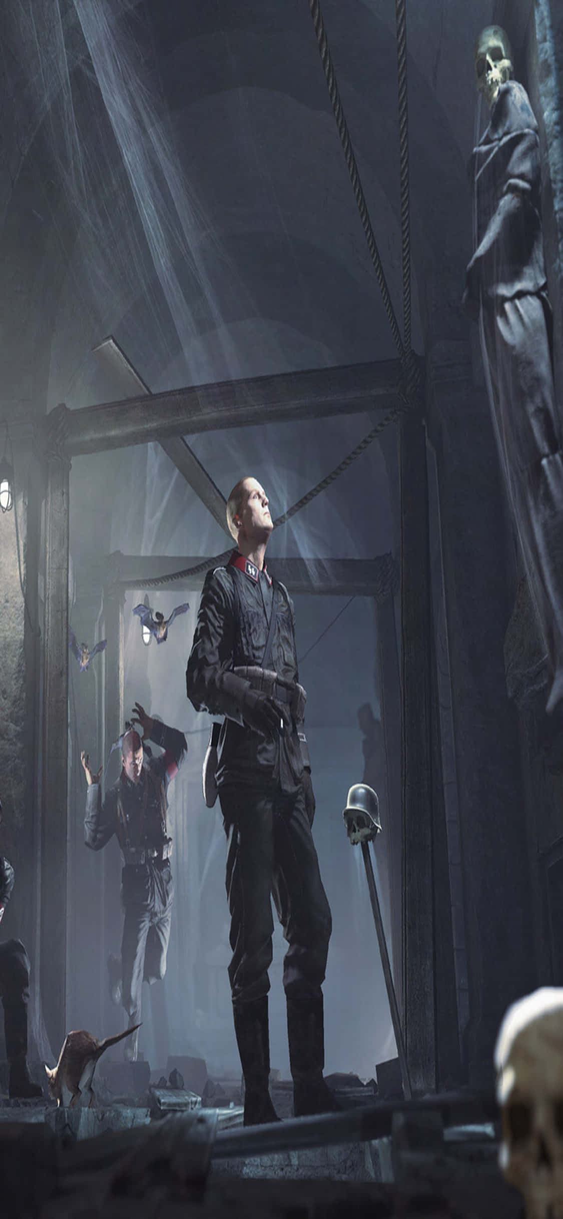 Fordyb dig i den ultimative spiloplevelse med iPhone Xs Wolfenstein II Wallpapers