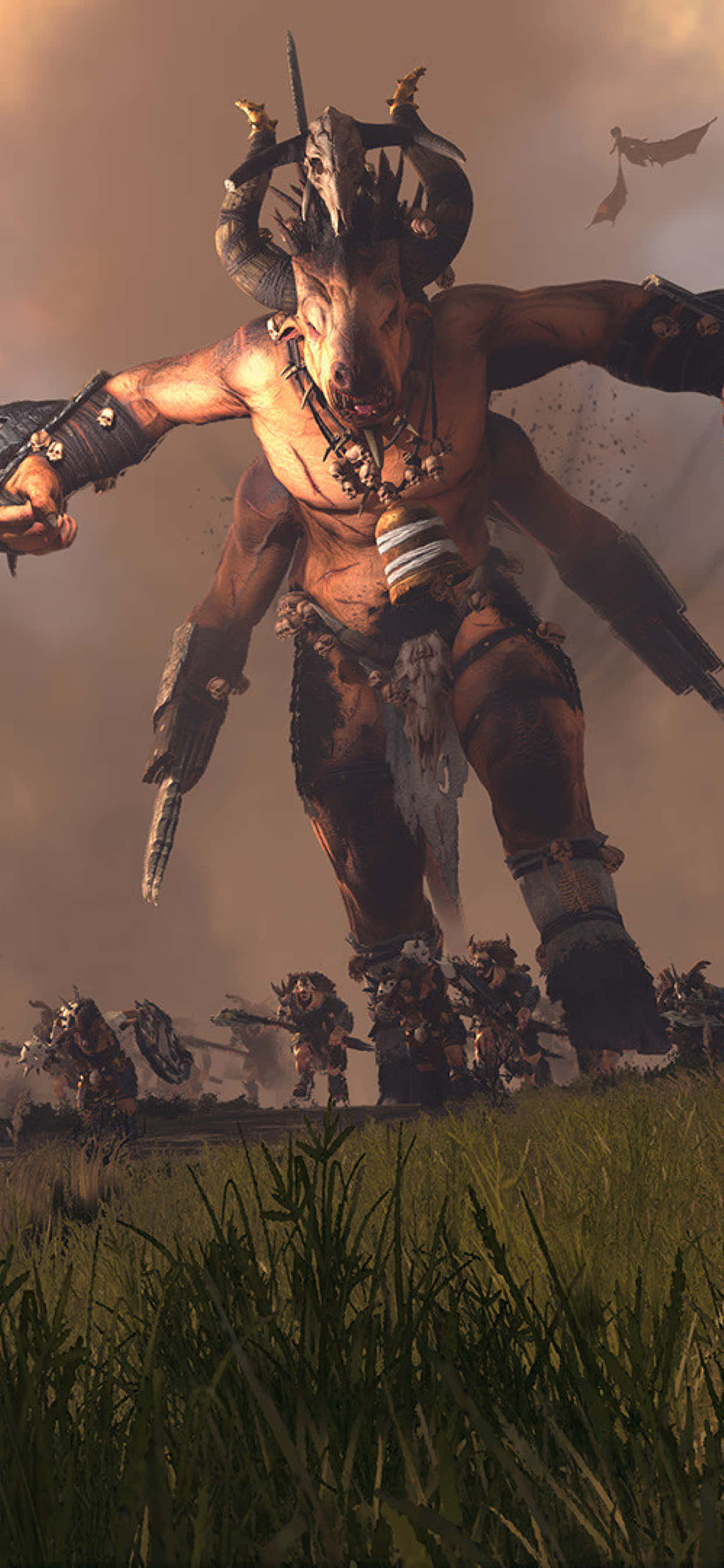Fordyb dig i det episke strategispil Total War Warhammer på din iPhone X. Wallpapers