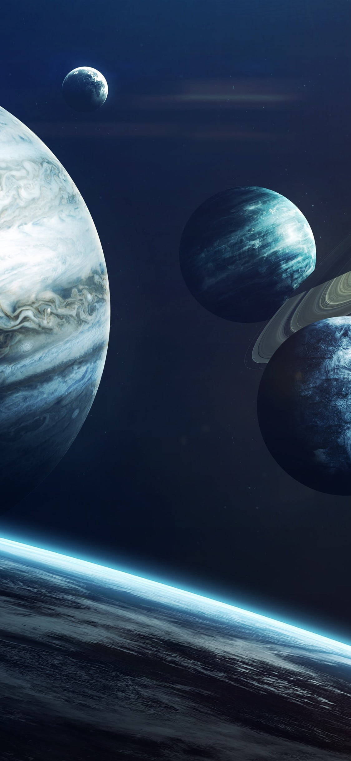 Fordyb dig i elegance fra iPhone Xs Planet Wallpapers