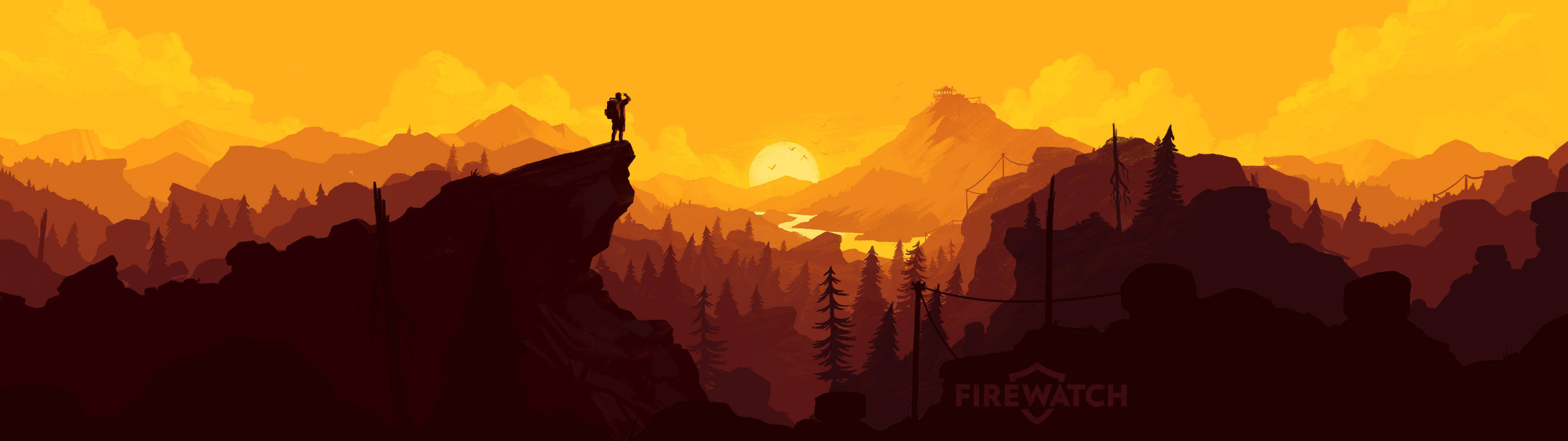 Fordyb dig i eventyret med Dual Screen og Firewatch. Wallpapers