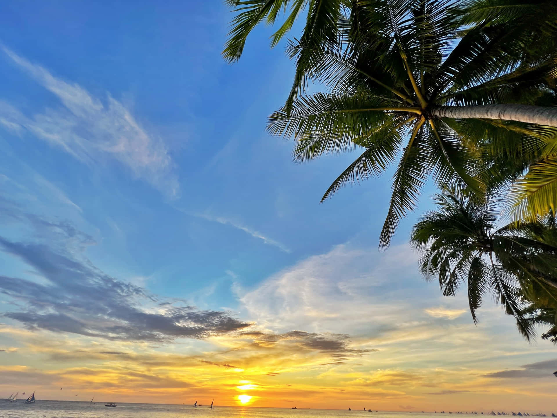 "Fordyb dig i roen ved den magiske strand solnedgang." Wallpapers