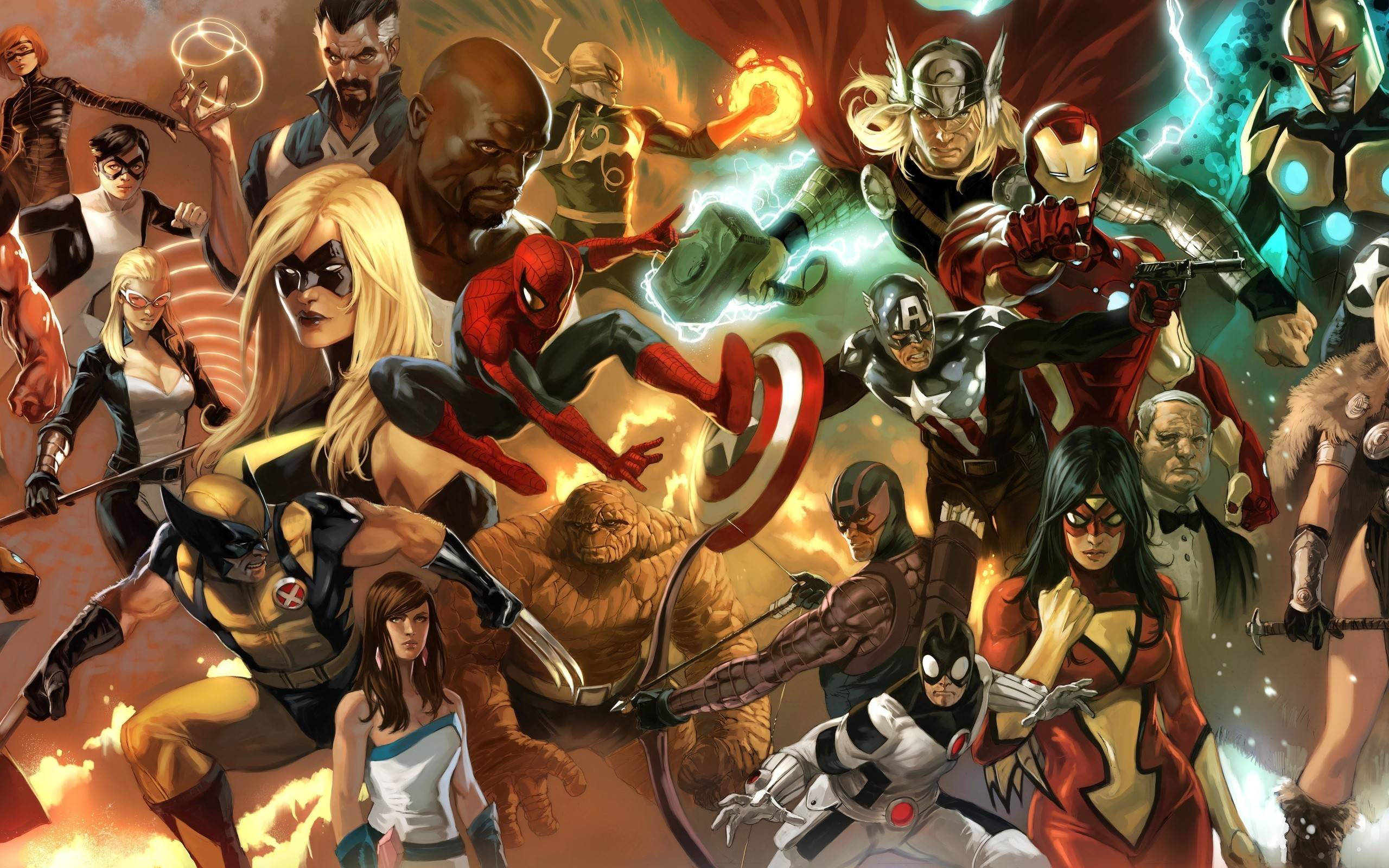 "Forene Marvels superhelte for at redde verden!" Wallpapers