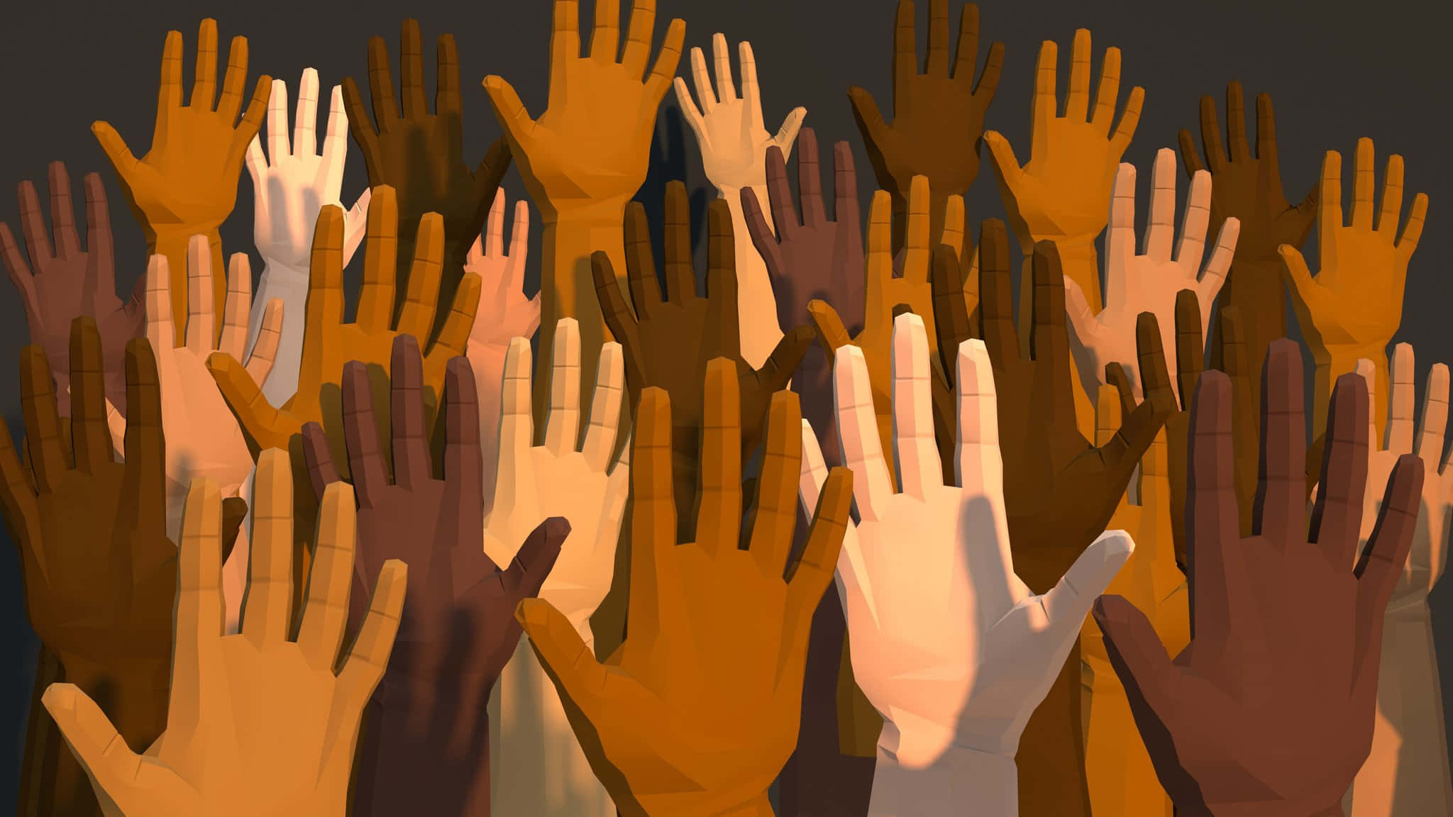 Forenede hænder der kæmper for at afslutte racisme Wallpapers