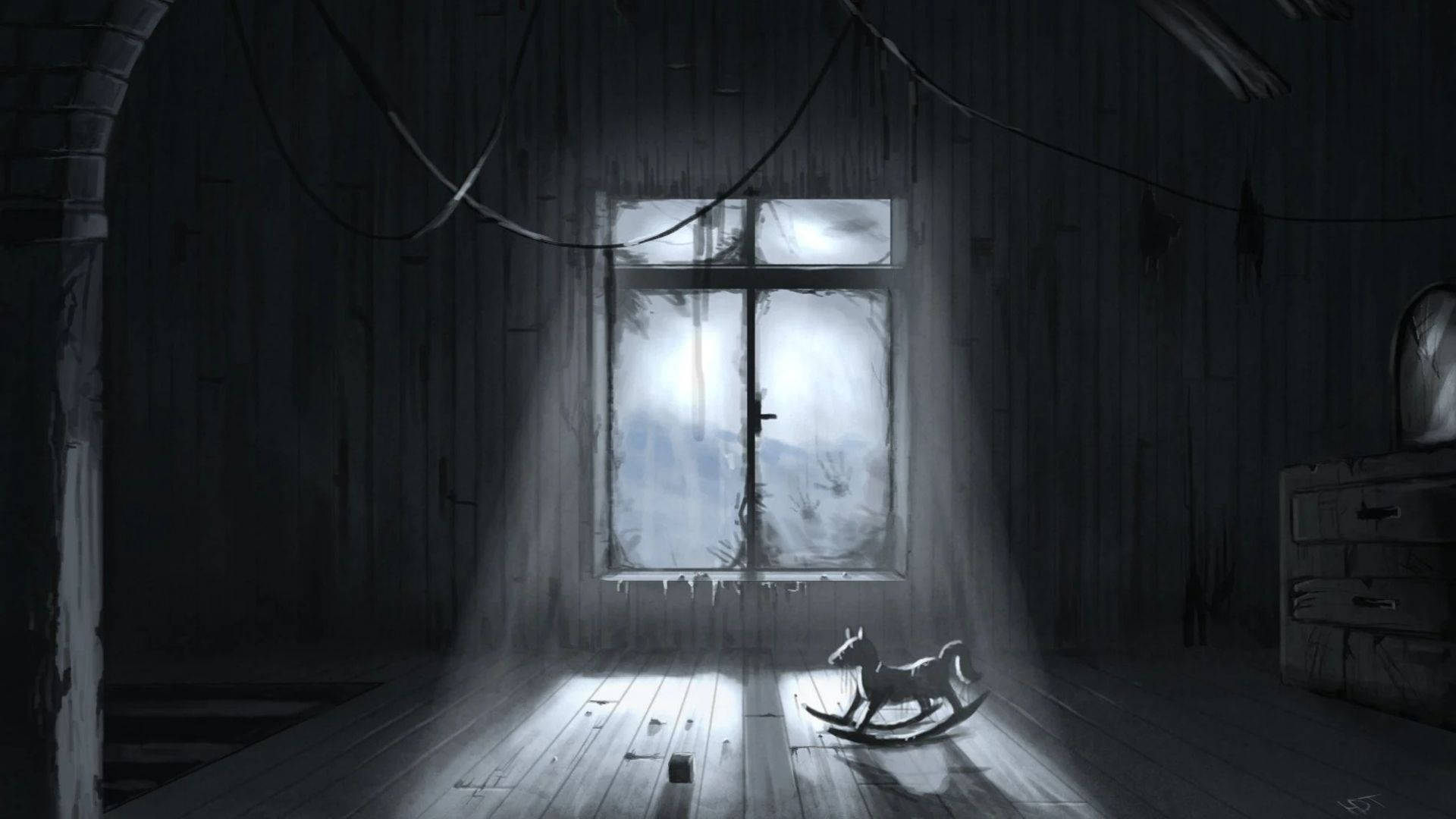 Forladt anime-værelse Wallpapers