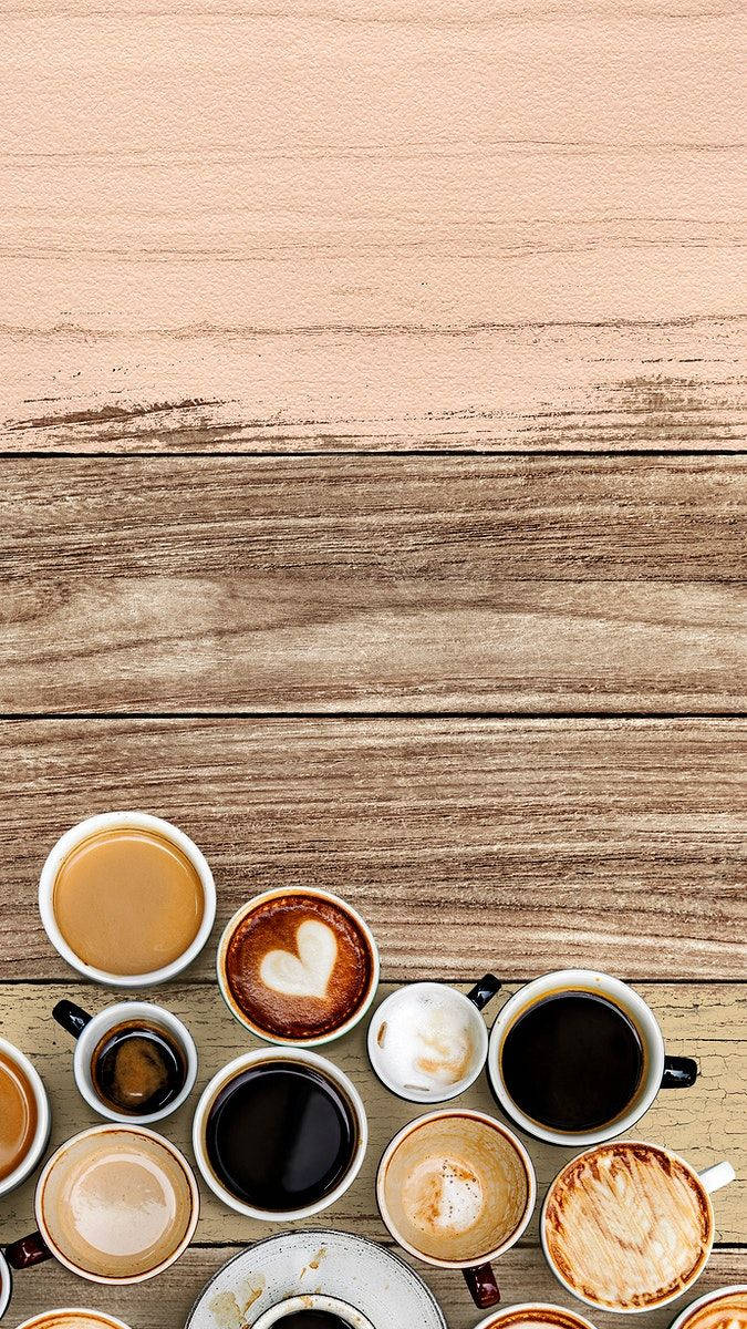 Forskellige Kaffekopper Æstetik Wallpapers