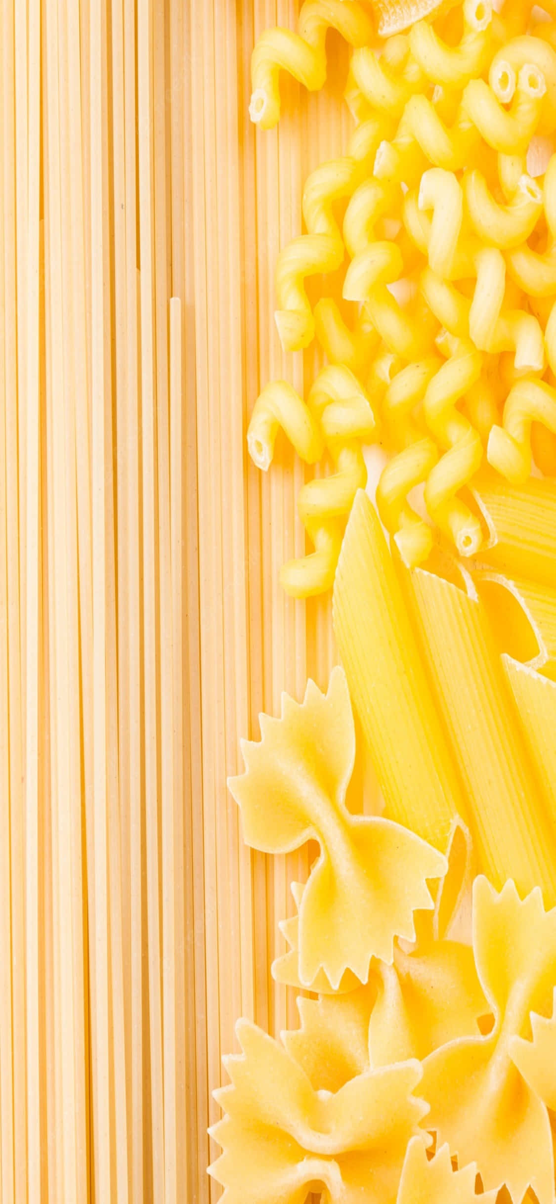 Forskellige typer iPhone X Pasta Baggrund Wallpapers