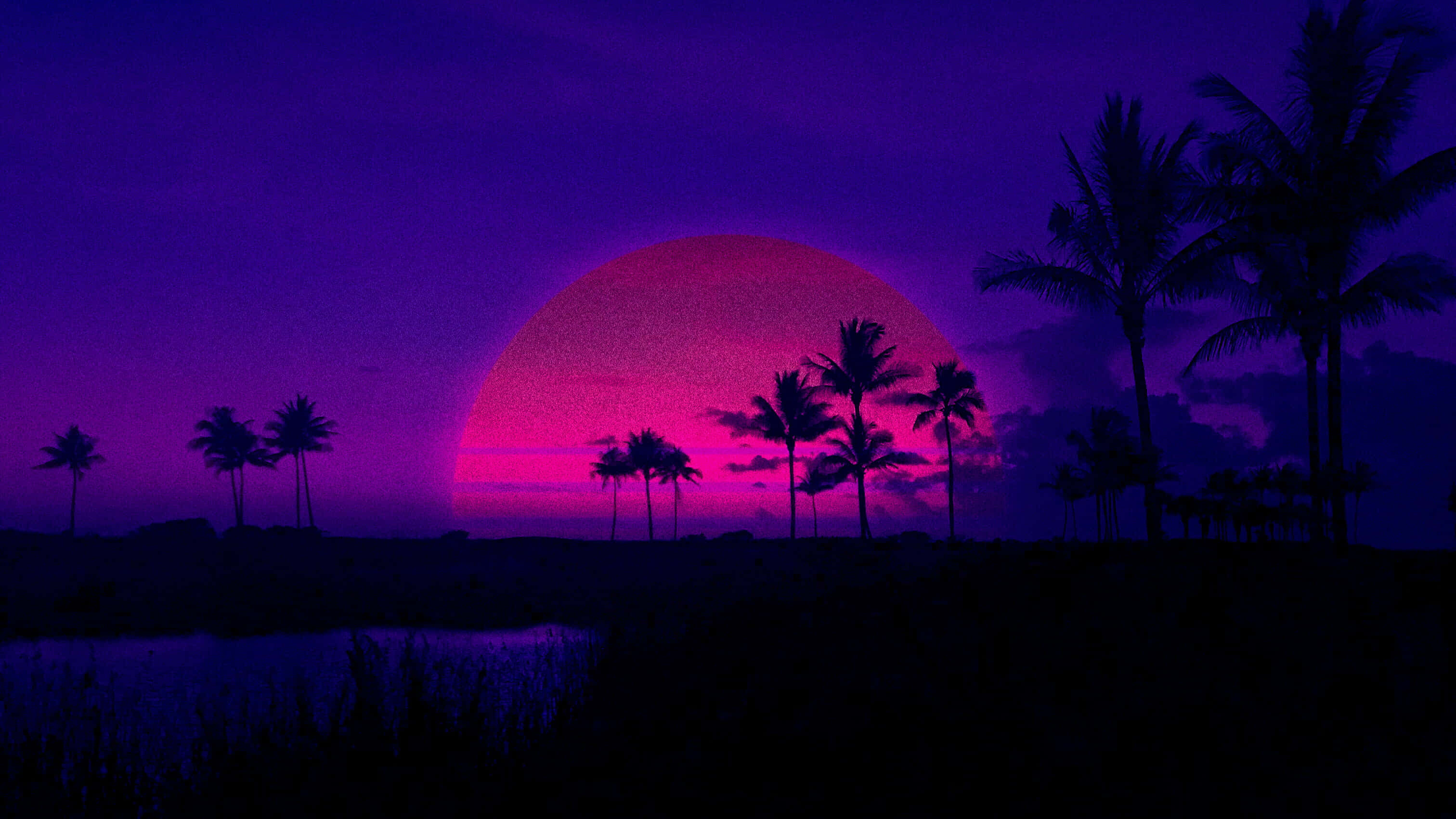 Fortabt i et hav af mørkelilla, intet andet end skønhed i sigte. Wallpapers