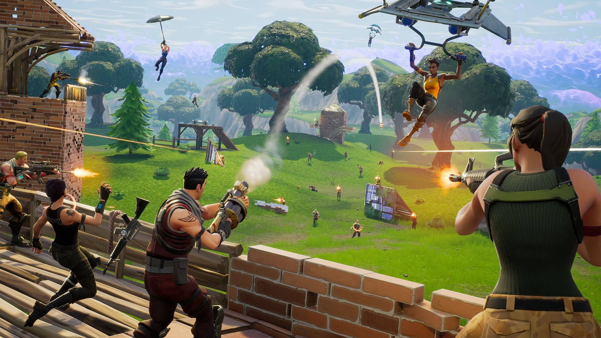 Ny Fortnite battle royale-tilstand 50 mod 50 i begrænset tid HD wallpaper. — Fortnite Wallpapers