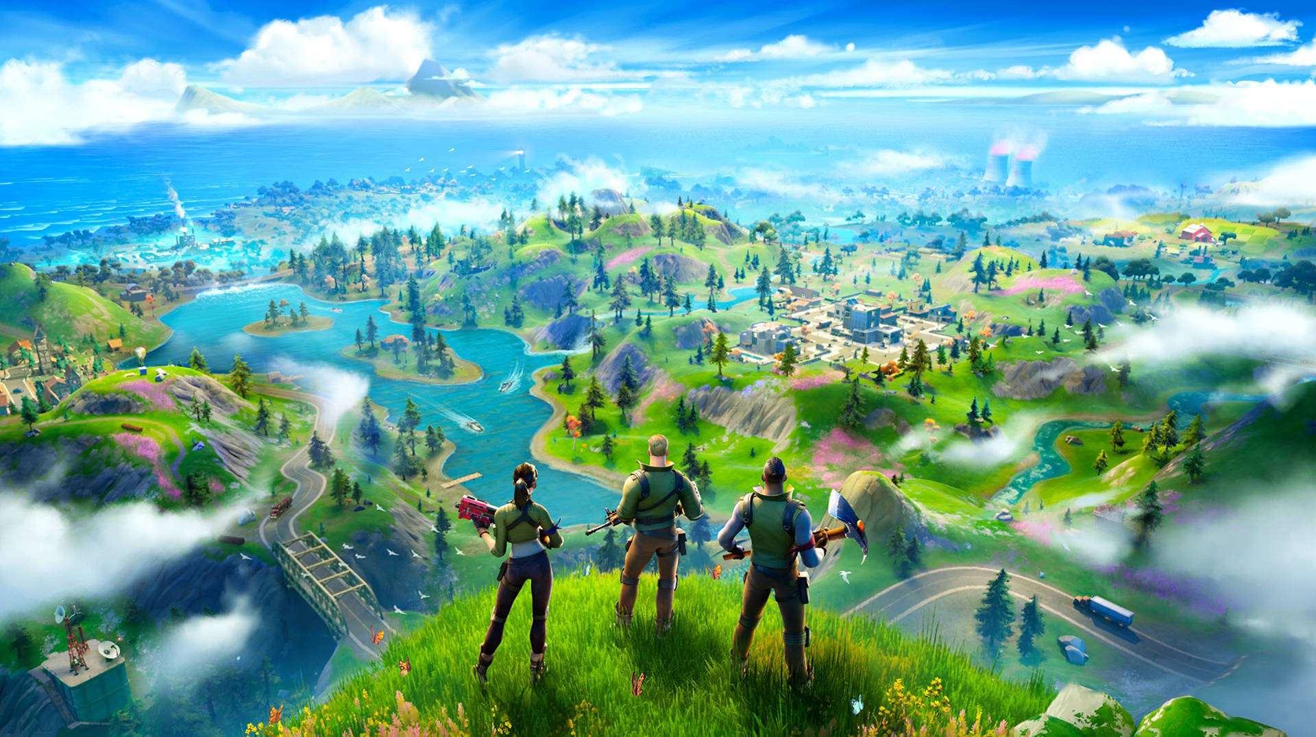Fortnite Battle Royale Desktop Gameplay Kort Wallpapers