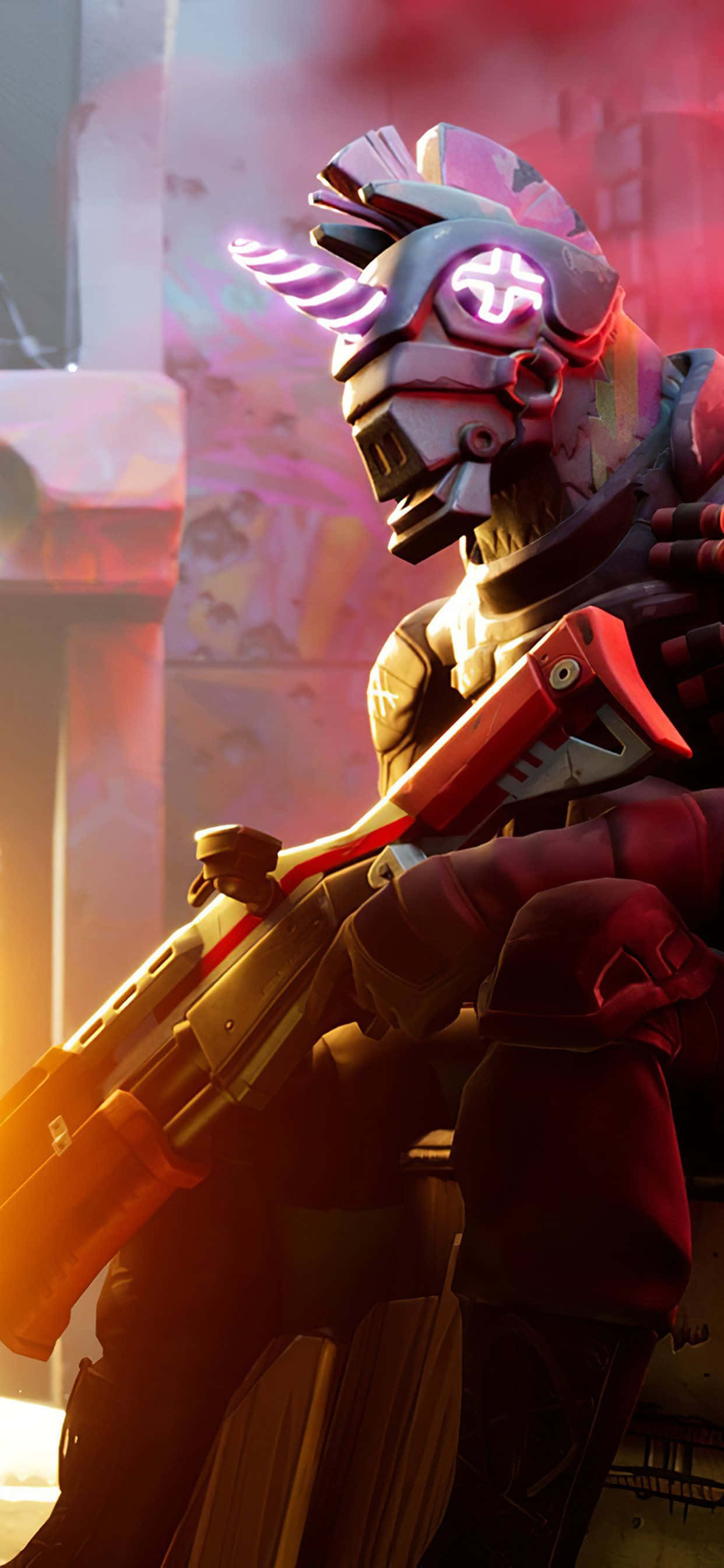 Fortnite-karakter i enhjørninghjelm Wallpapers