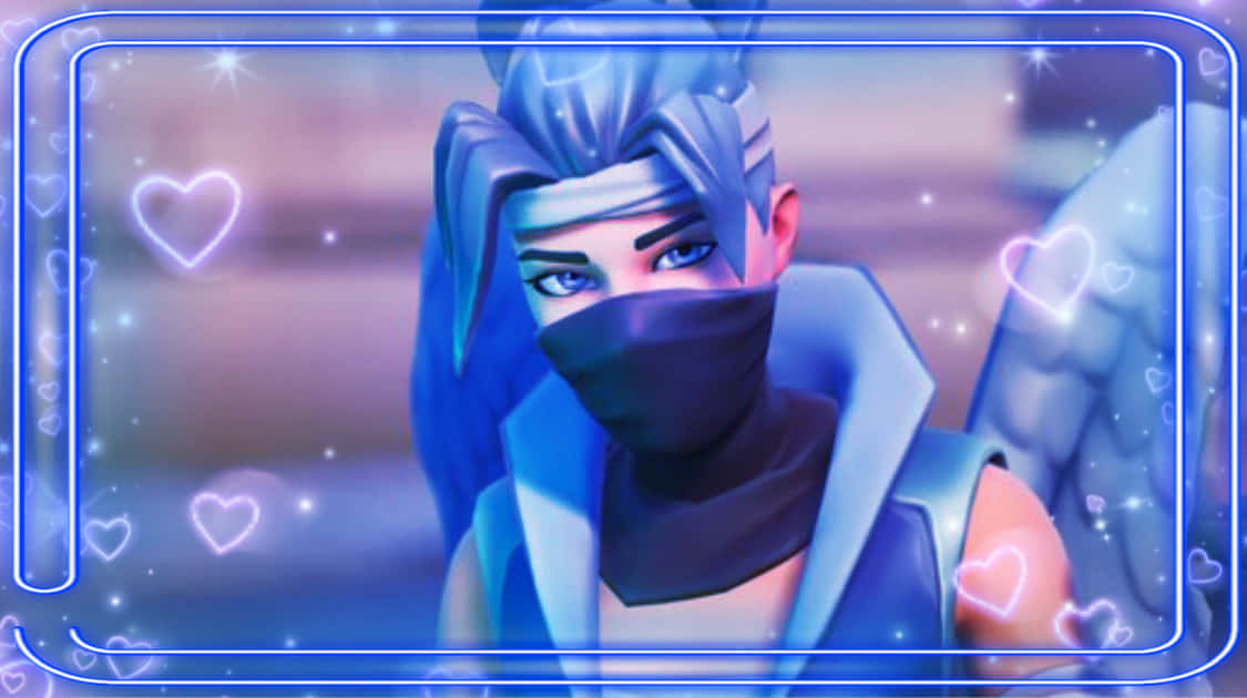 Fortnite Kuno Blå Hjerter Wallpapers