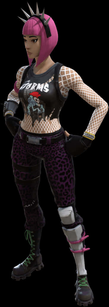 Fortnite Punk-karakter Outfit Wallpapers