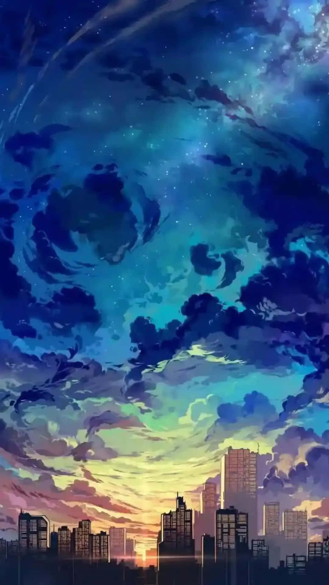 Fortryllende anime-landskab med kirsebærblomster Wallpapers